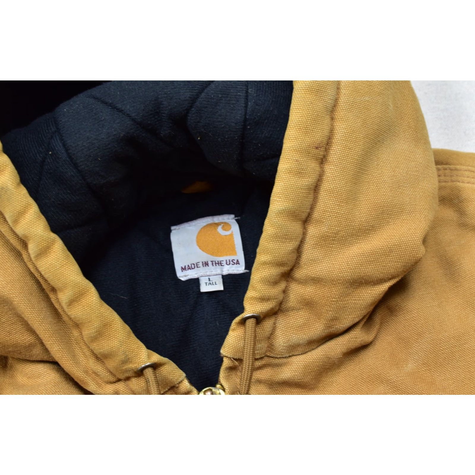 Carhartt VINTAGE Carhartt J140 BRN Quilted Flannel Lined Duck Jacket Zip Brown Men's LT Tall Size US L / EU 52-54 / 3 - 4 Thumbnail