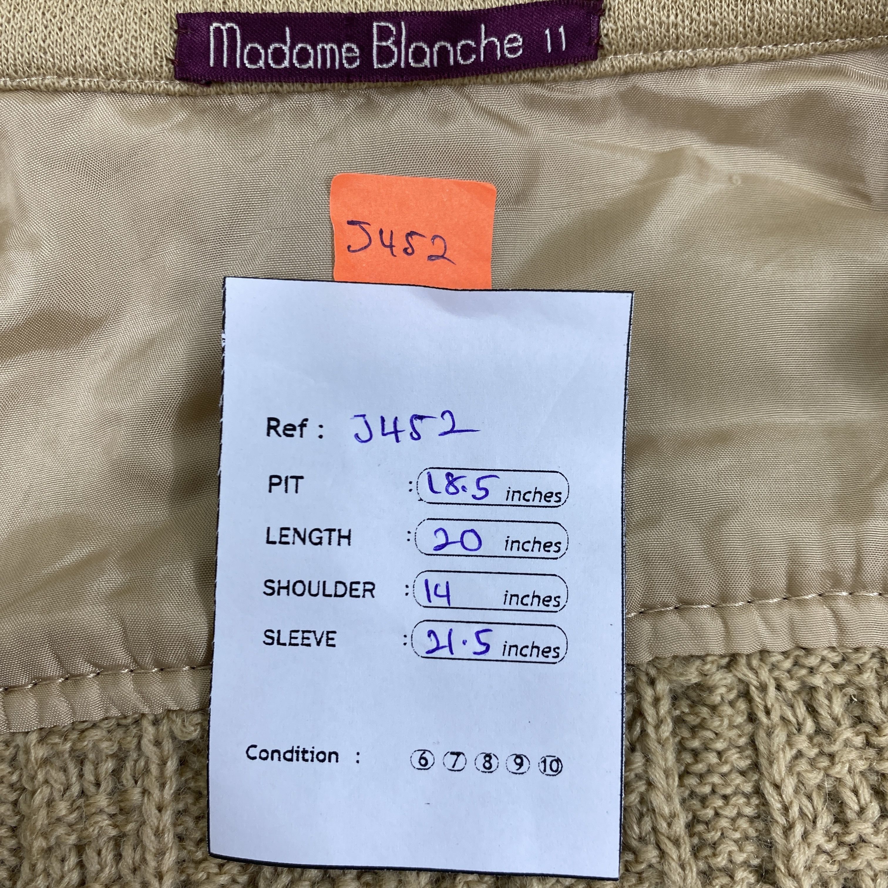 Japanese Brand Vintage Madame Blanche Knitwear Jacket- J452 Size S / US 4 / IT 40 - 7 Thumbnail