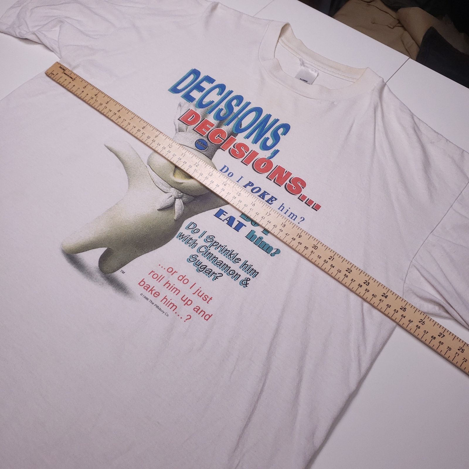Vintage Vtg 90s Pillsbury Dough-Boy Mens Tee Size US XL / EU 56 / 4 - 5 Thumbnail