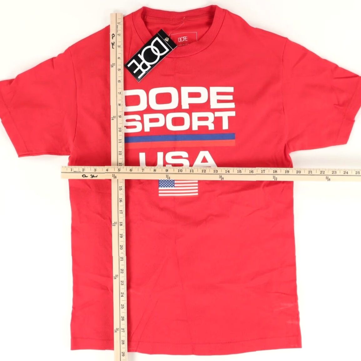 Vintage Dope Sport USA Made in US Solid T-Shirt Red Men's M Size US M / EU 48-50 / 2 - 3 Thumbnail