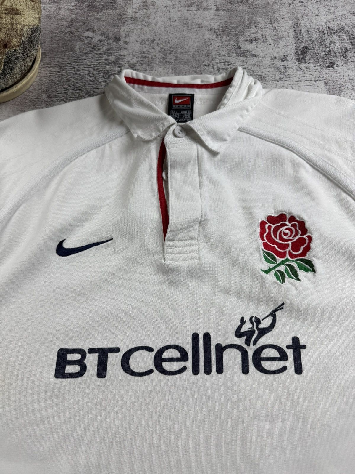 Nike Nike Home Team National 1999/2000 England Polo Jersey T Shirt Size US L / EU 52-54 / 3 - 7 Thumbnail