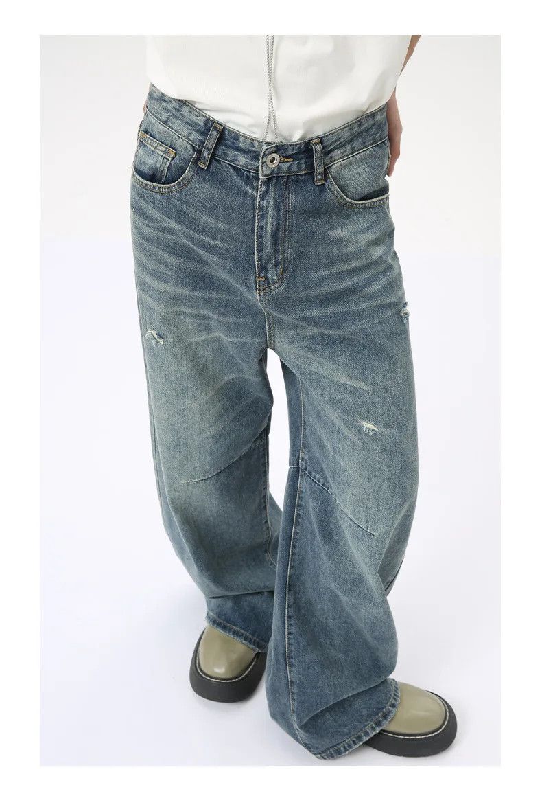 Japanese Brand Wide Leg Denim – Blue– Relaxed Fit Size US 30 / EU 46 - 2 Thumbnail