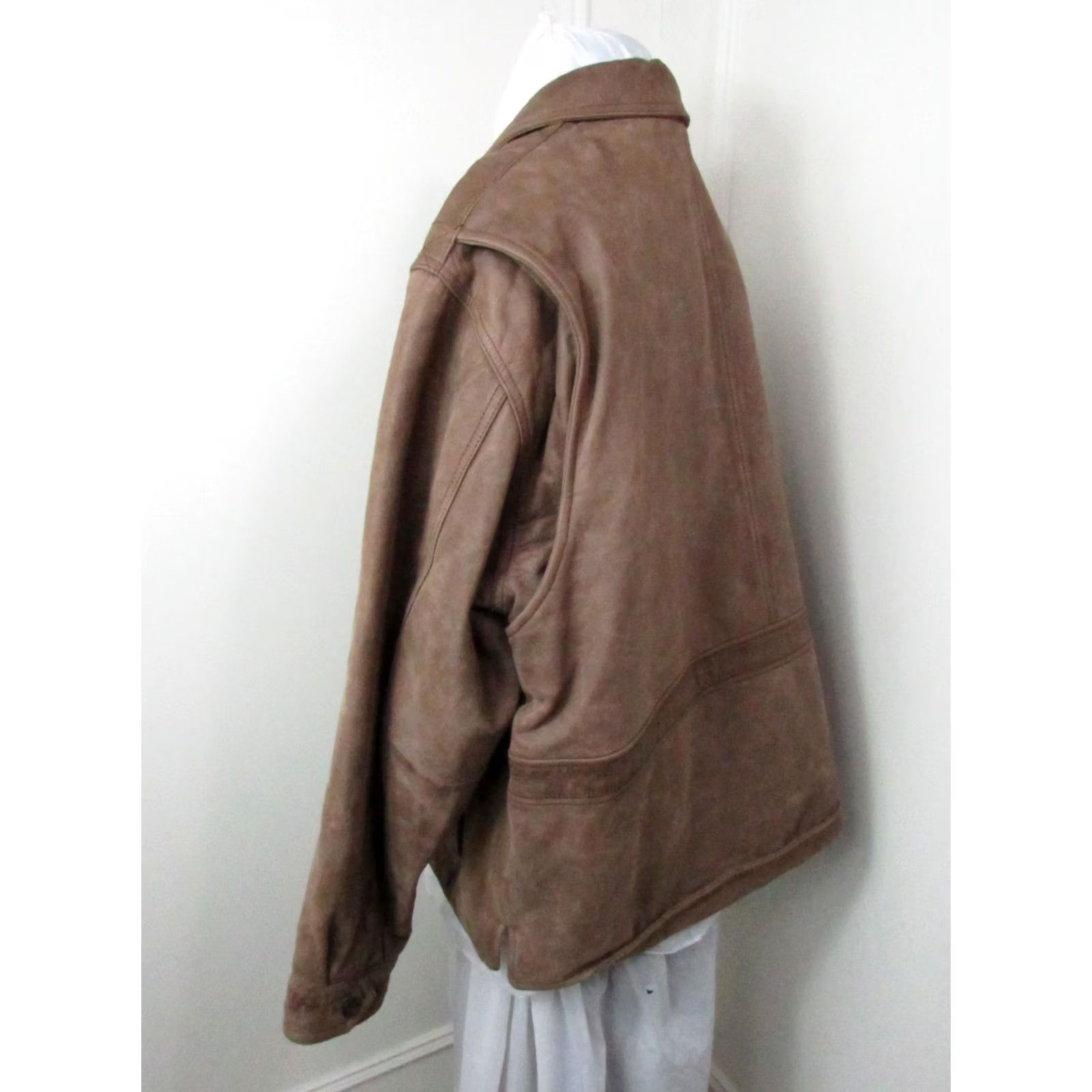 Tommy Hilfiger VINTAGE Tommy Hilfiger Jacket Leather Brown Mens Size XXLarge 90s Classic Outdoor Workwear Hunting Moto Size US XXL / EU 58 / 5 - 3 Thumbnail