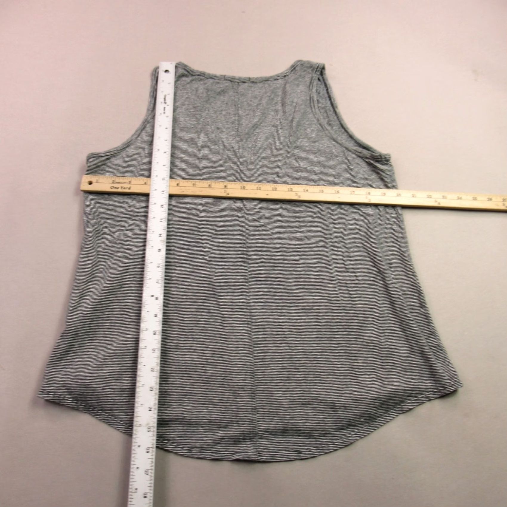 Prana Prana Top Womens Large Sleeveless V Neck Lightweight Gray Stripes Pullover Size L / US 10 / IT 46 - 7 Thumbnail