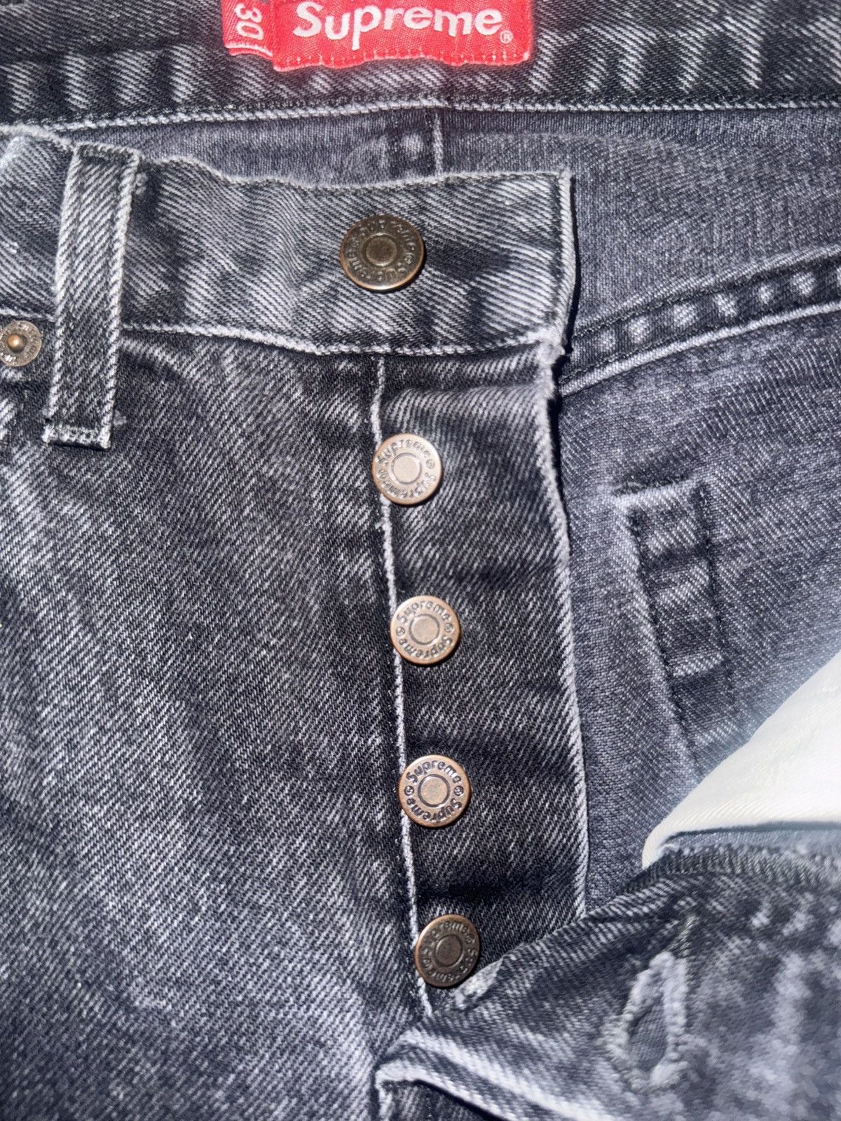 Supreme Supreme slim black jean Size US 31 - 4 Thumbnail