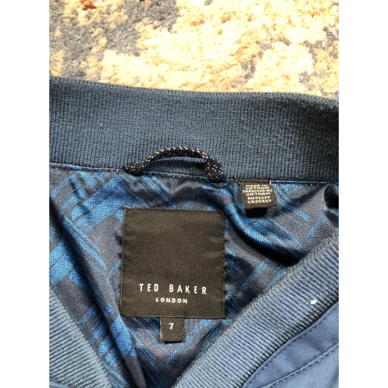 Ted Baker Ted Baker London Jacket Mens 3XL Blue Bomber Microfiber Full Zip Lined Casual Size US XXL / EU 58 / 5 - 7 Thumbnail