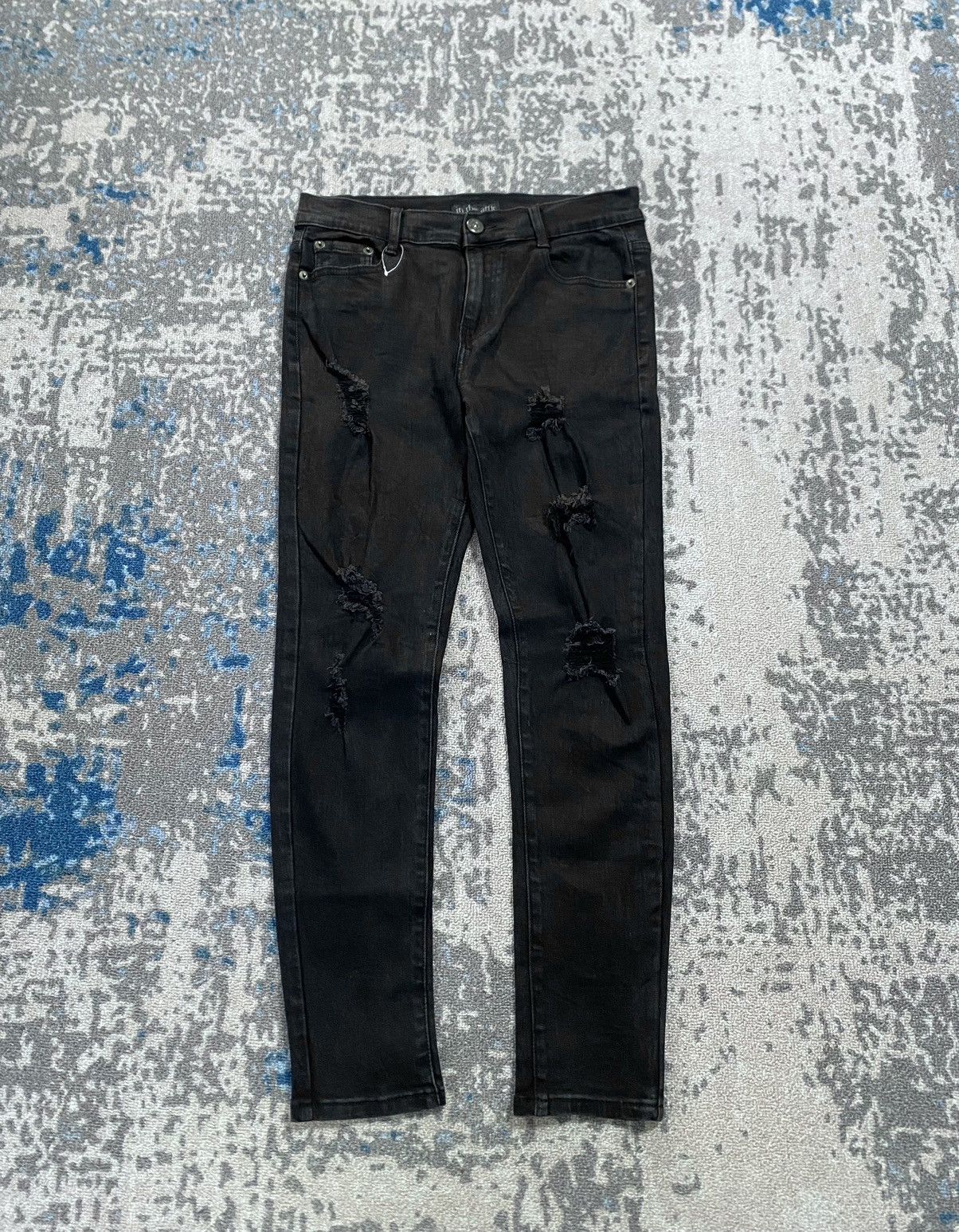 In The Attic In the attic distressed punk gothic denim jeans Size US 30 / EU 46 - 1 Thumbnail