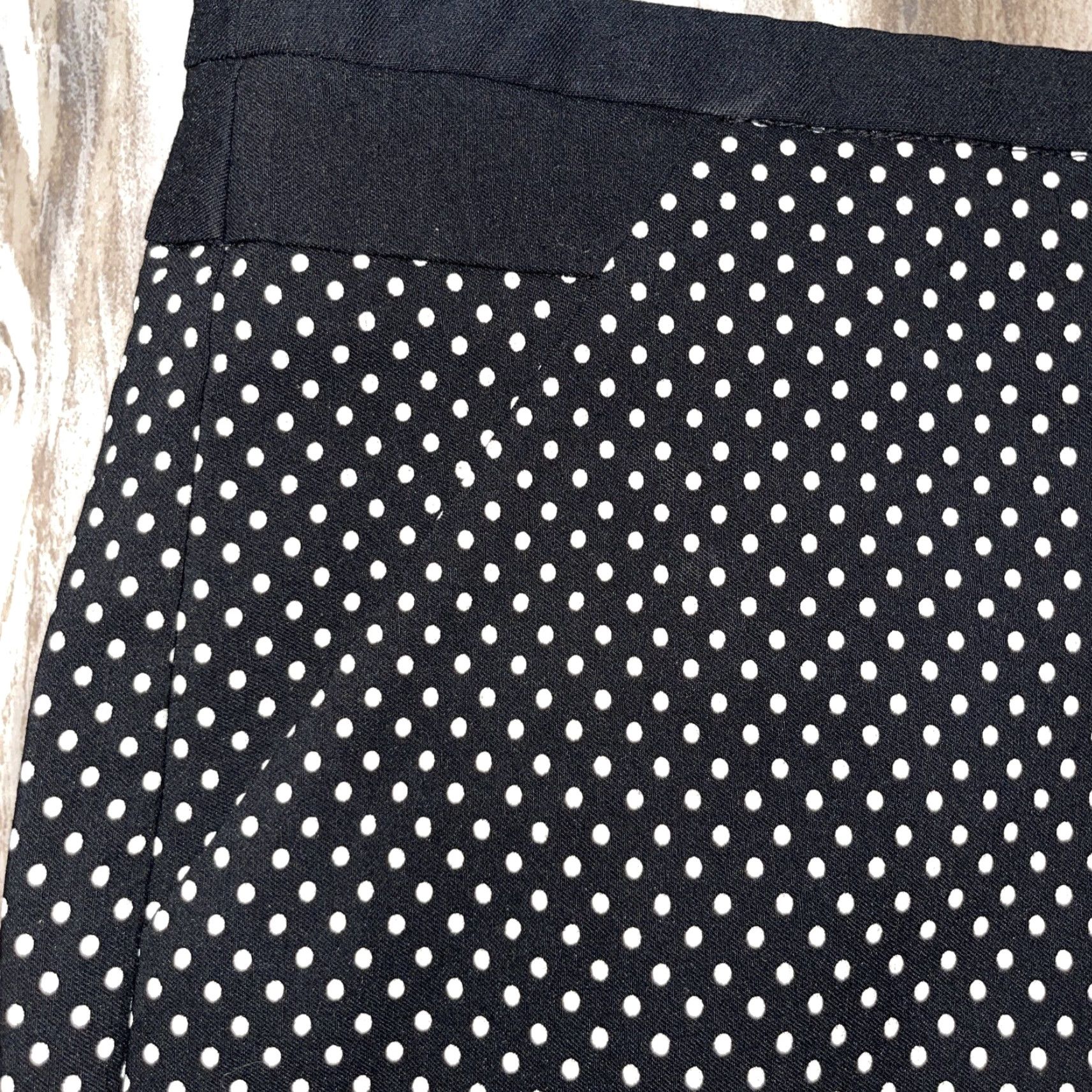 Vintage The Limited Exact Stretch Polka Dot Black Pencil Skirt Women’s Size 10 EUC Size 32" / US 10 / IT 46 - 4 Thumbnail