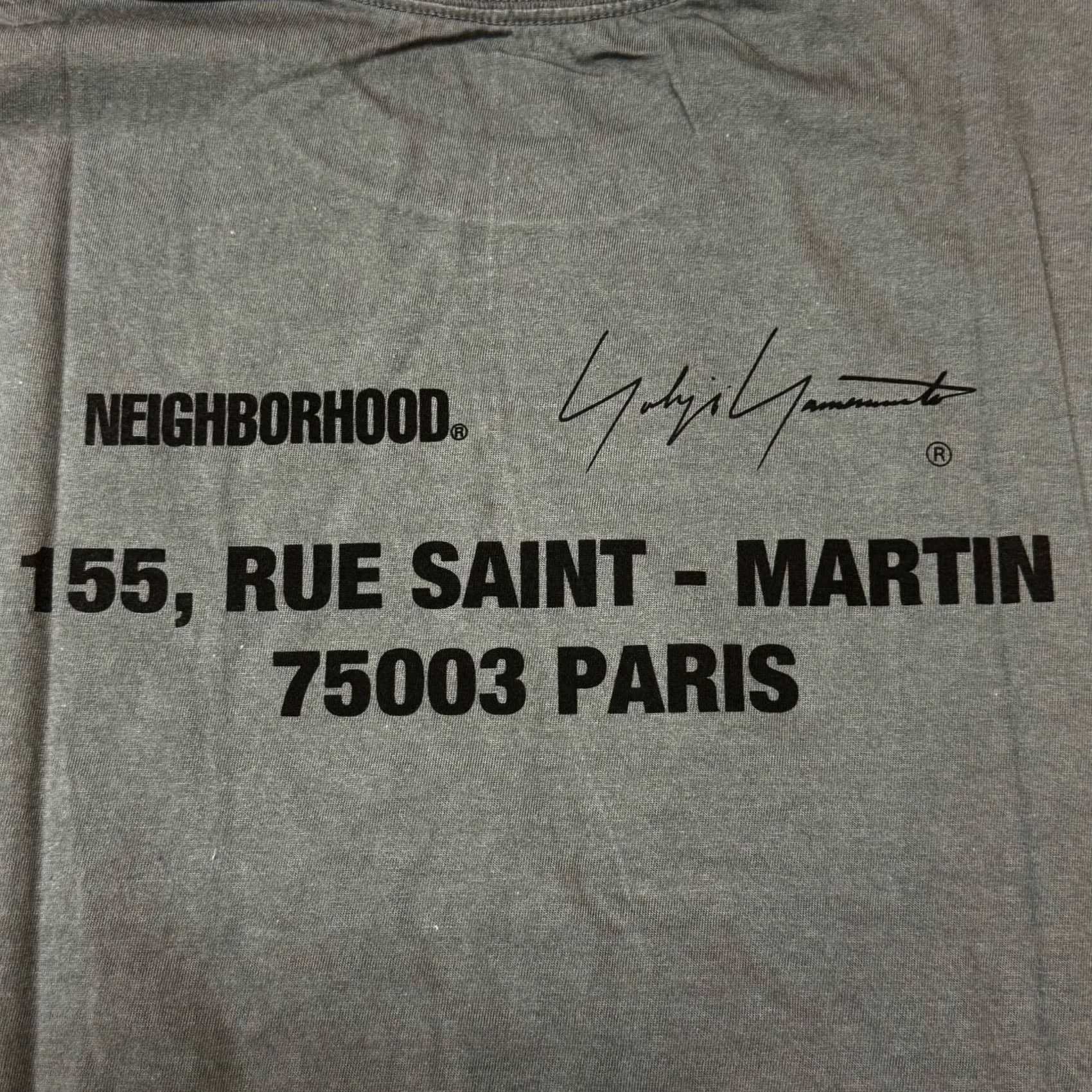 Yohji Yamamoto Yohji Yamamoto POUR HOMME × NEIGHBORHOOD T-Shirt XL Gray Short Sleeve Mens Regular Cotton White? Size US XL / EU 56 / 4 - 7 Thumbnail