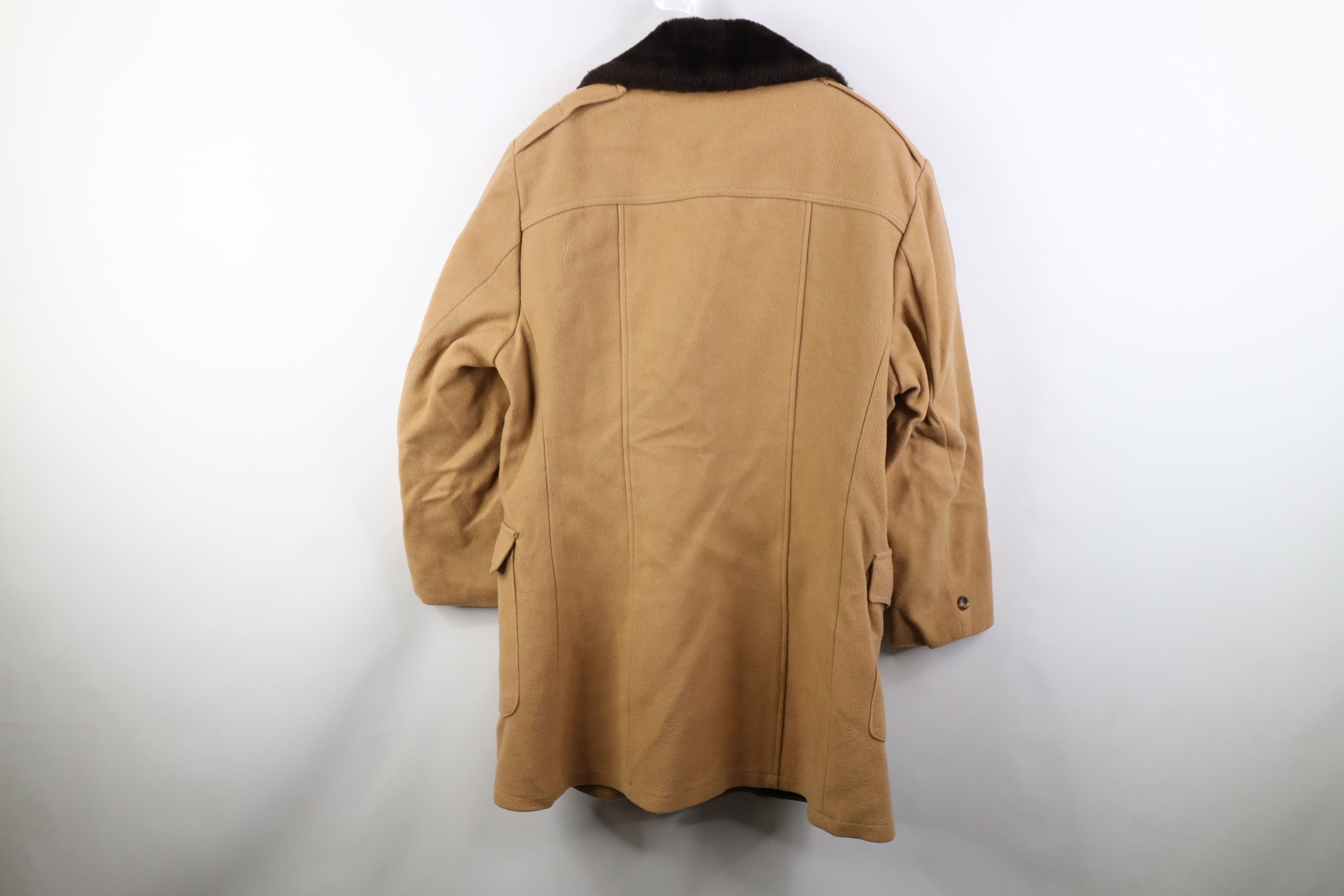Vintage Vintage 70s Streetwear Wool Rancher Peacoat Jacket Beige USA Size US XXL / EU 58 / 5 - 15 Thumbnail