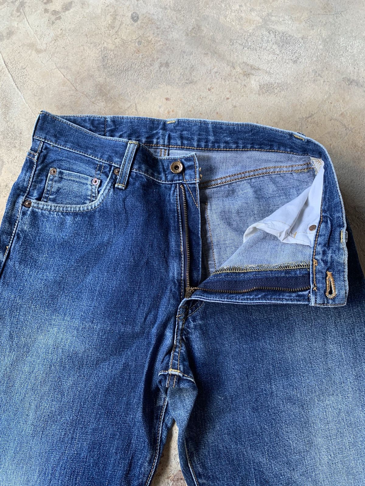 Edwin × Vintage Edwin 505XX Selvedge Distressed Denim Size US 29 - 10 Thumbnail