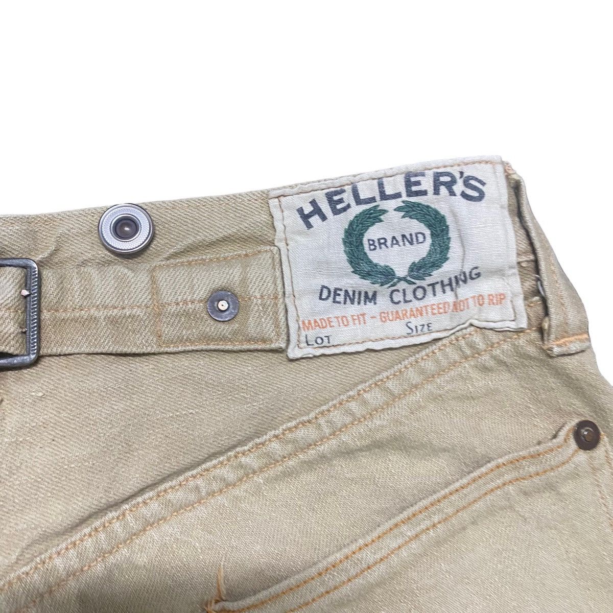 Heller's Cafe × Warehouse Vintage Heller's Cafe Denim Selvedge Jeans buckle Size US 28 / EU 44 - 15 Thumbnail