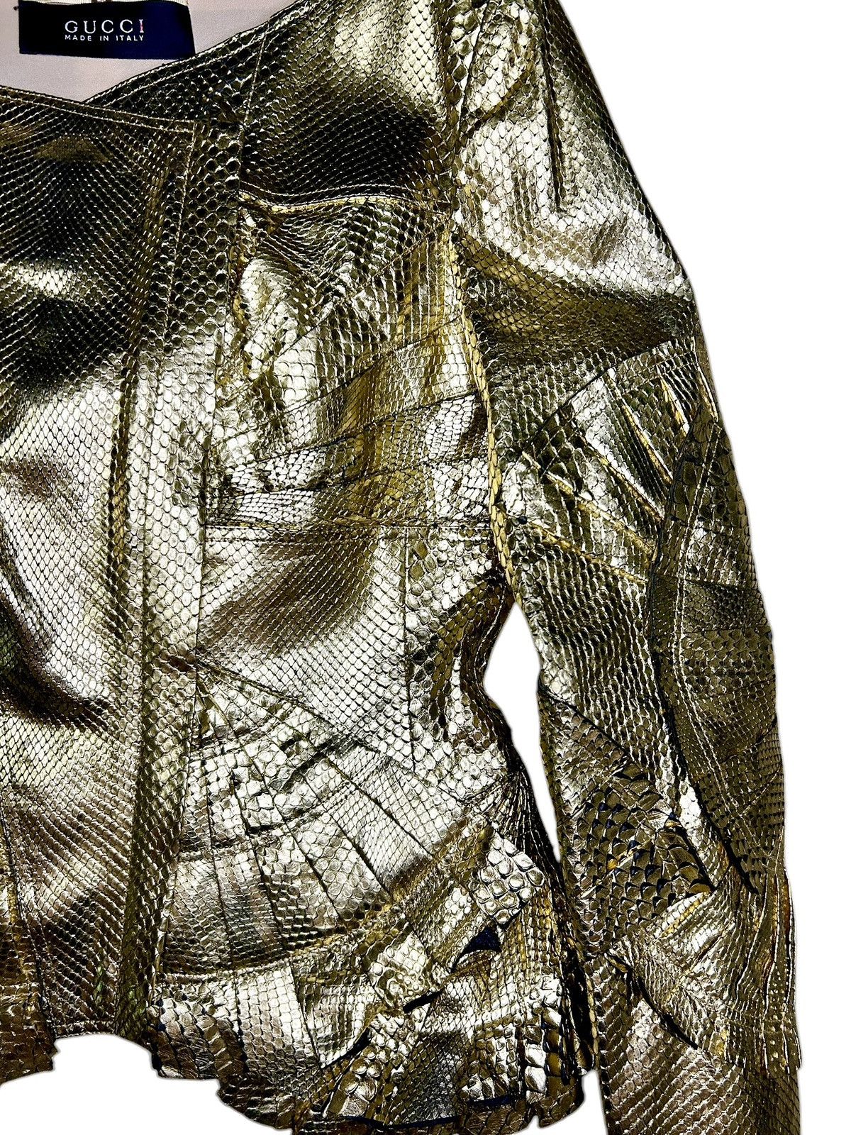 S/S 04 Gold Python Leather Jacket