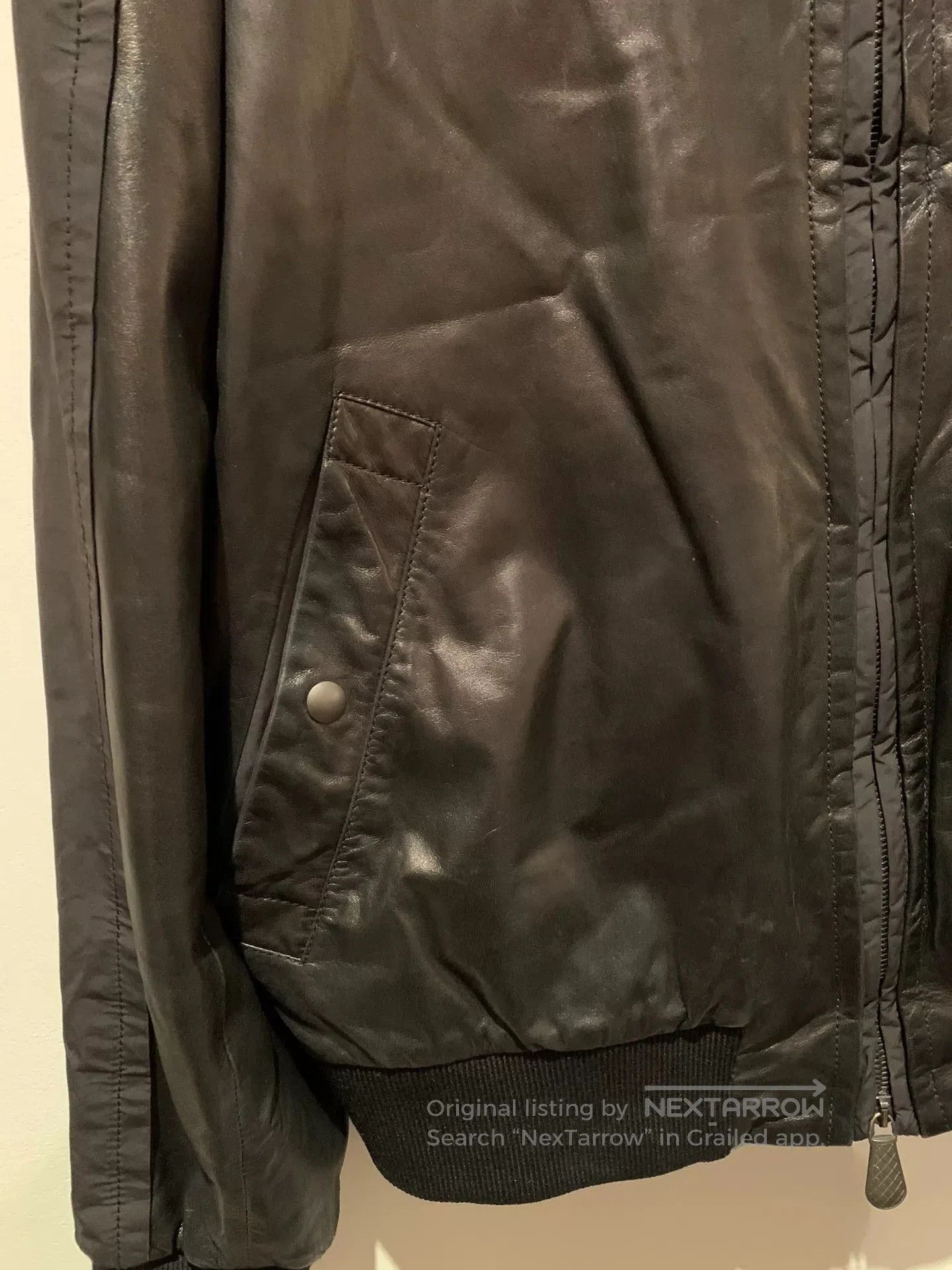 Bottega Veneta black leather patchwork jacket for men. Size US L / EU 52-54 / 3 - 4 Thumbnail