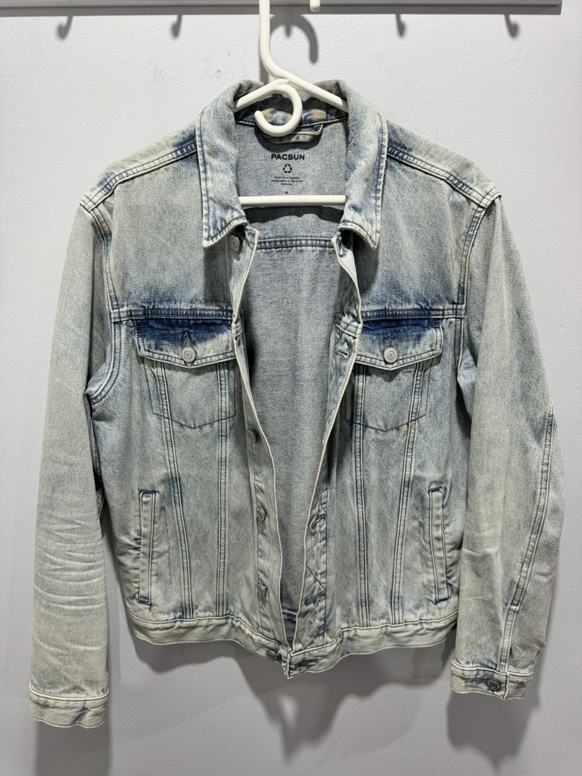 Pacsun PacSun Denim Jacket Men's M Distressed Trucker Denim jacket Size US M / EU 48-50 / 2 - 2 Thumbnail