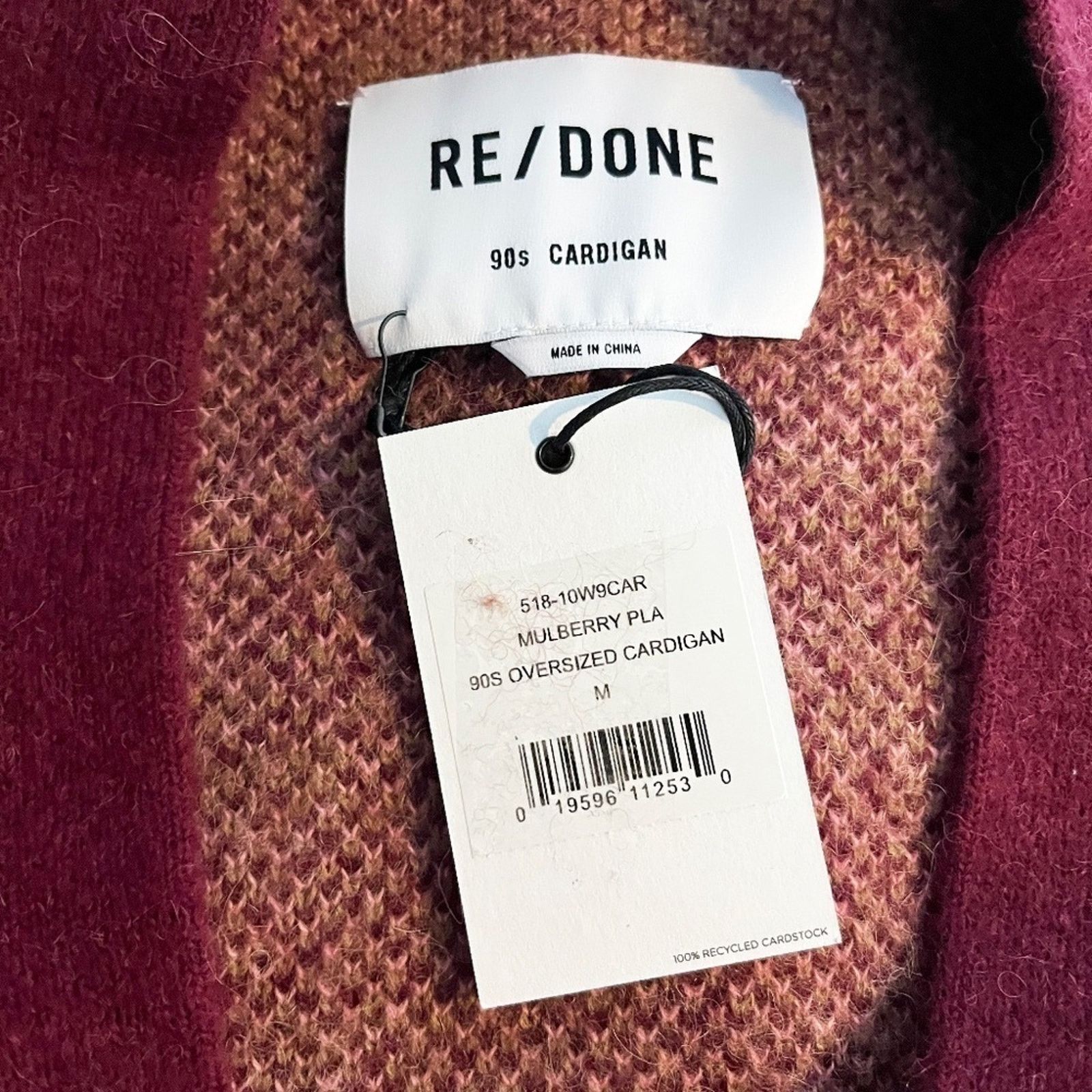 RE/DONE RE/DONE. 90s Oversized Wool Alpaca Blend Cardigan Size M / US 6-8 / IT 42-44 - 3 Thumbnail