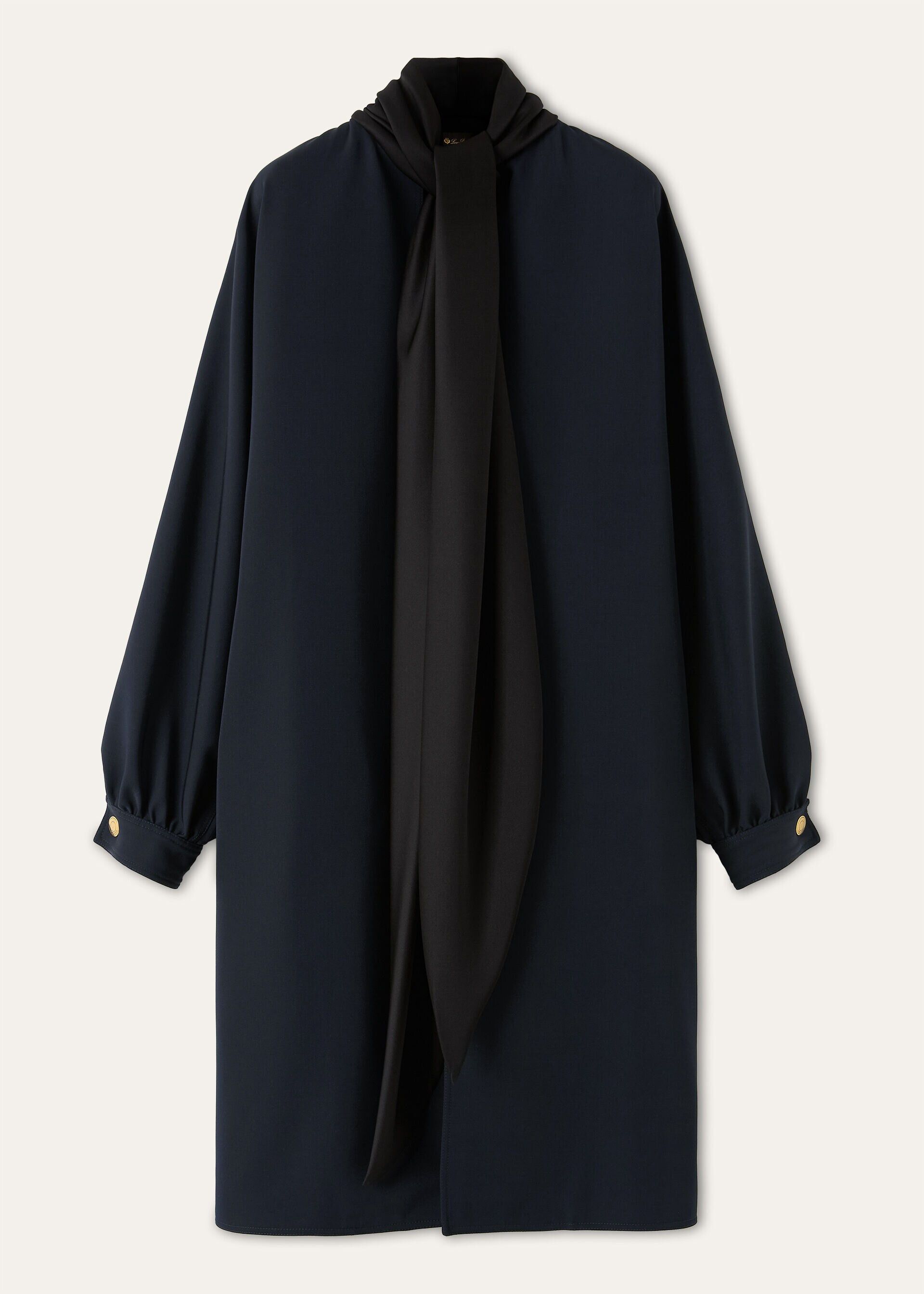 Loro Piana os11x0326 FAQ5870 Ibel Coat in Blue Navy/Black Size L / US 10 / IT 46 - 1 Thumbnail