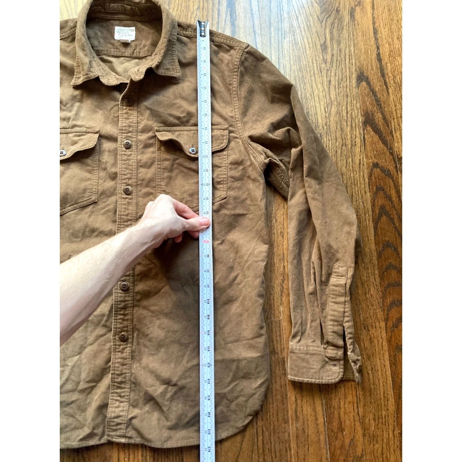 J.Crew J.CREW Shirt Mens Medium Brown Corduroy CPO Button-Up Vintage No Size US M / EU 48-50 / 2 - 6 Thumbnail