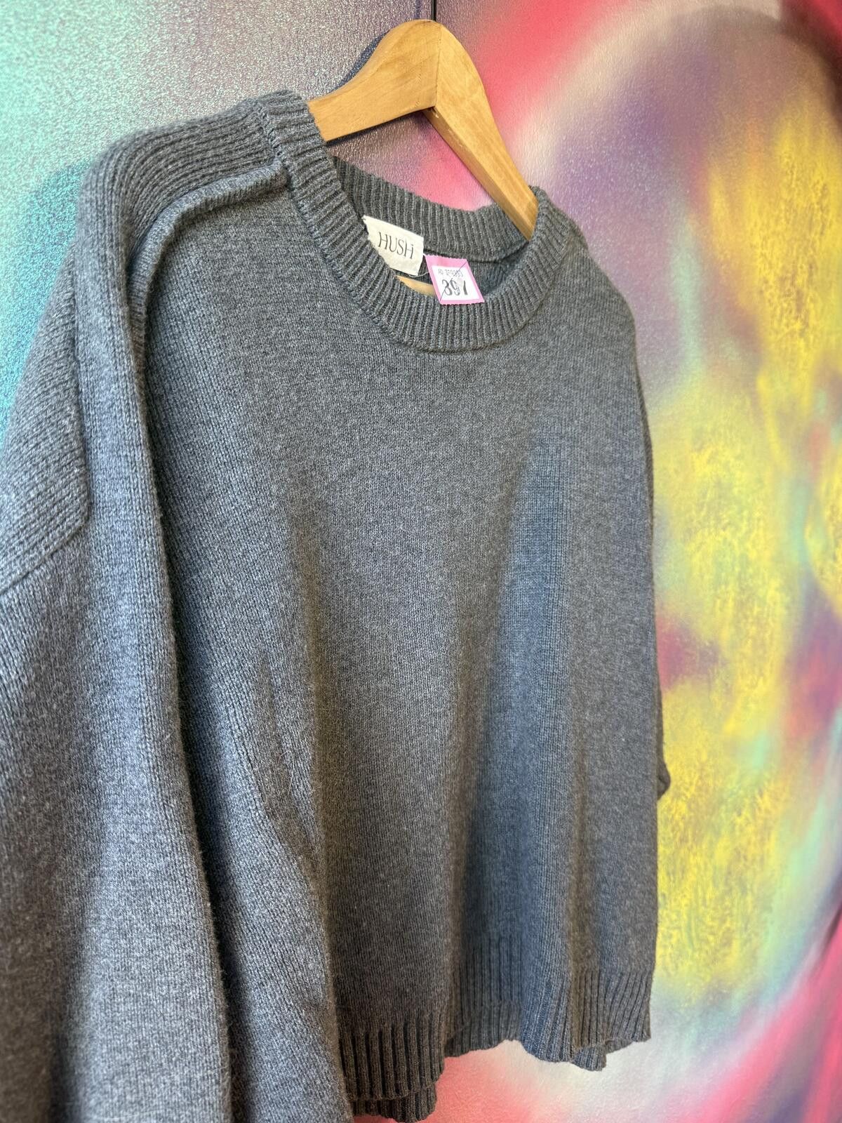 Other Hush oversized crew neck jumper- charcoal grey-size S Size ONE SIZE - 4 Thumbnail