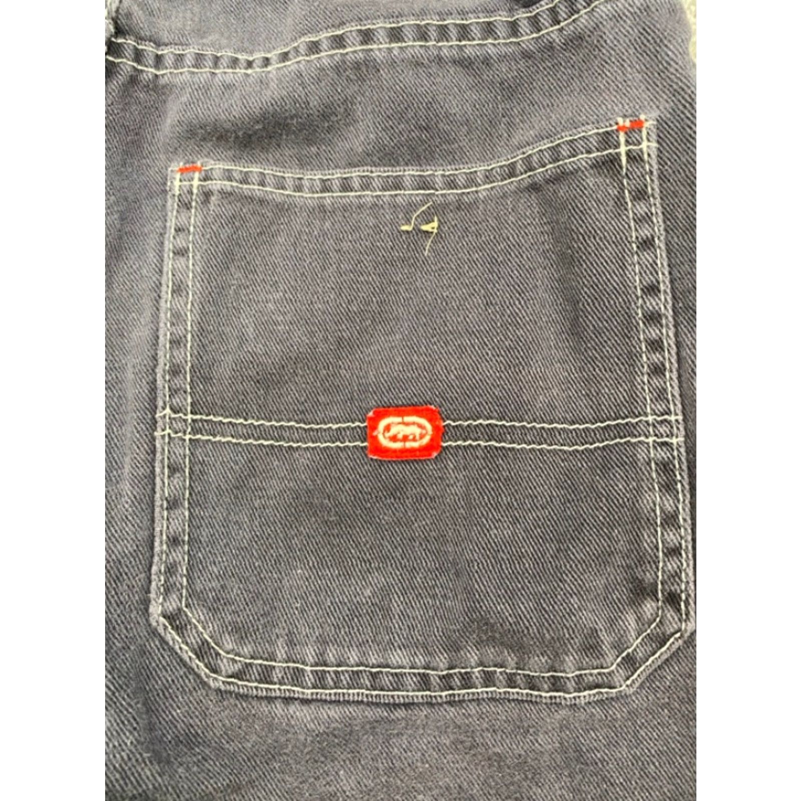 Ecko Unltd. VINTAGE Ecko Unltd. Shorts Women 26x11 Blue Denim Embroidered 90s City Grunge Shorts Womens 26 in inseam 11 in 21 in length Size 26" / US 2 / IT 38 - 6 Thumbnail