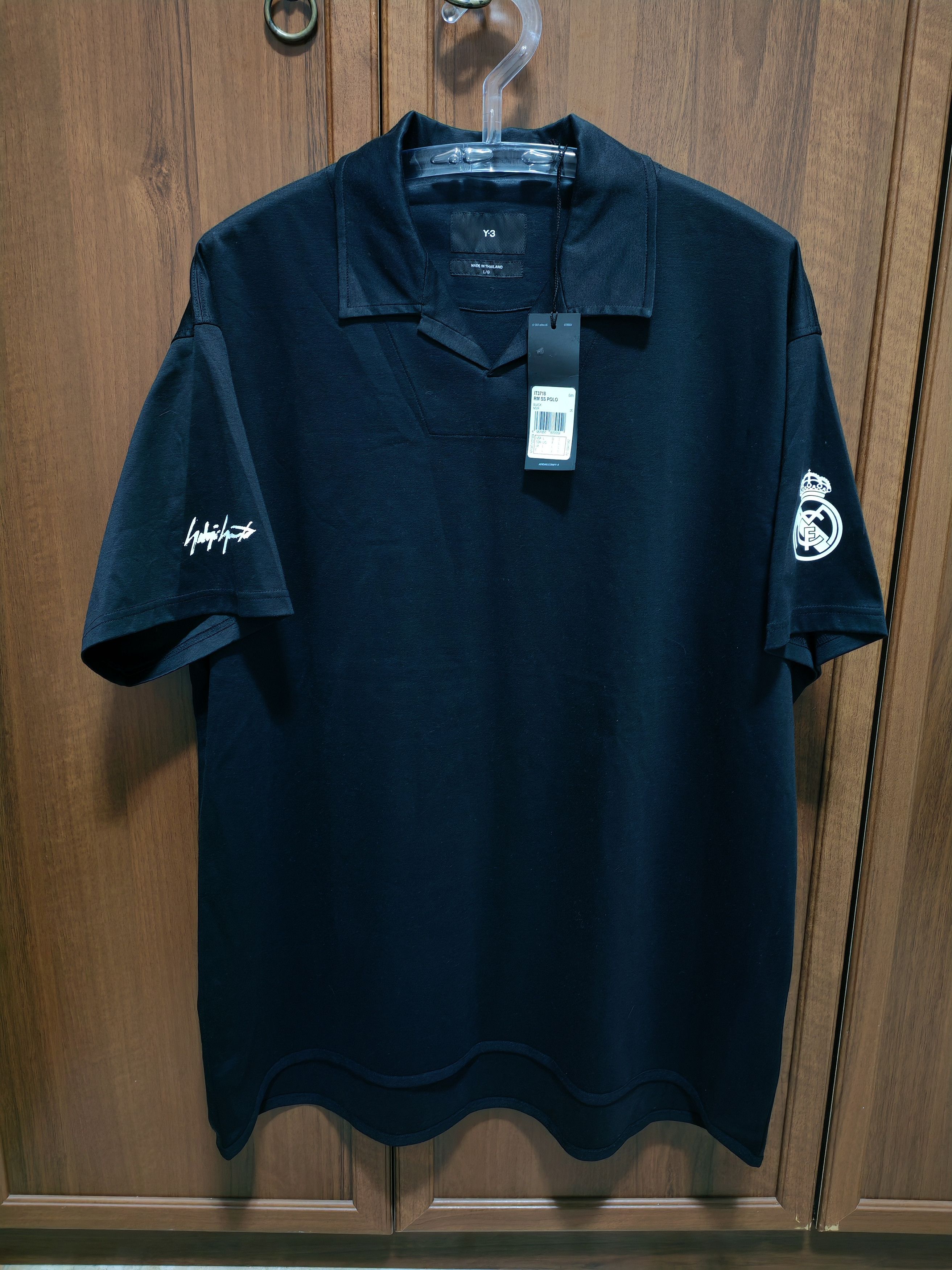 Y-3 Adidas Y-3 x Real Madrid Short Sleeve Polo Black IT3718 (L) Size US L / EU 52-54 / 3 - 7 Thumbnail
