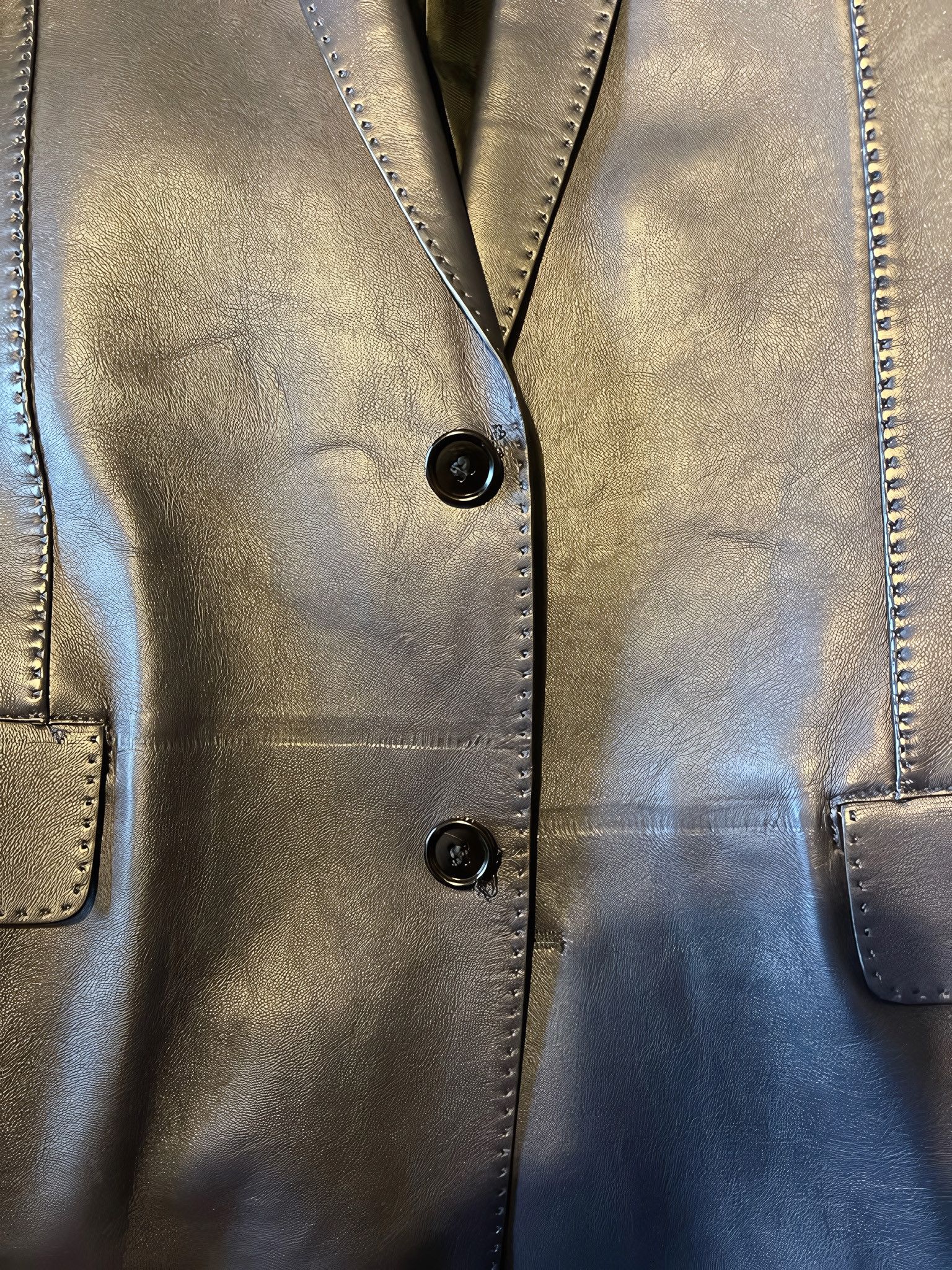 Berluti F/W 2018 LEATHER BLAZER JACKET Size US M / EU 48-50 / 2 - 5 Thumbnail