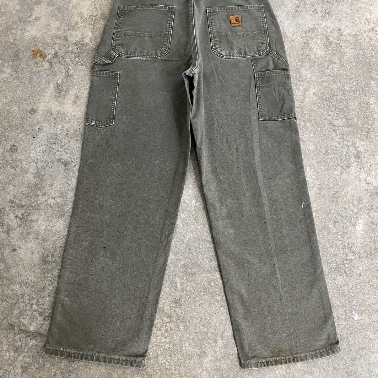 Carhartt Vintage Carhartt Moss Green Carpenter Workwear Pants Size US 34 / EU 50 - 17 Thumbnail