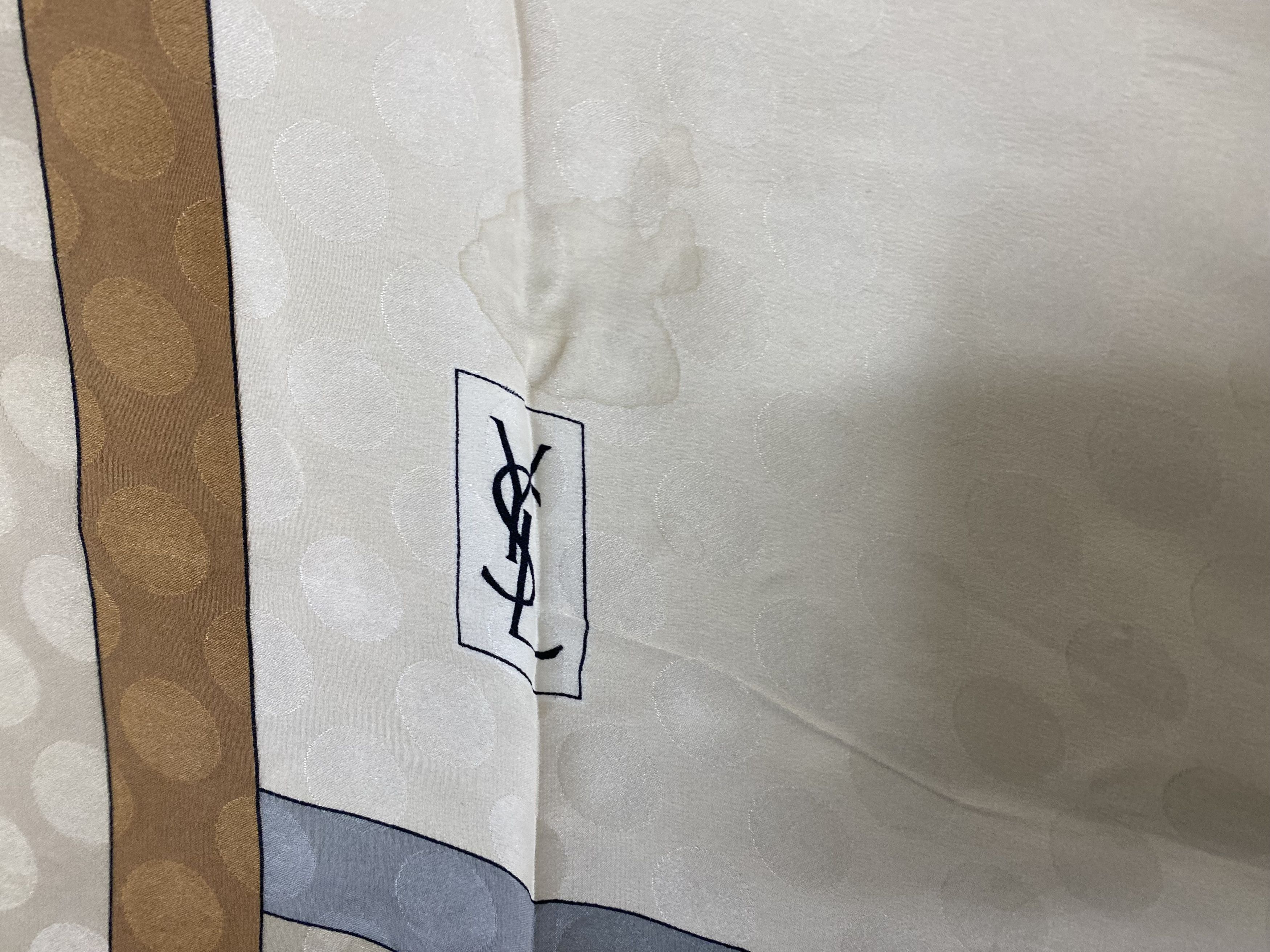 Vintage VINTAGE YVES SAINT LAURENT YSL SCARF SILK Size ONE SIZE - 2 Thumbnail