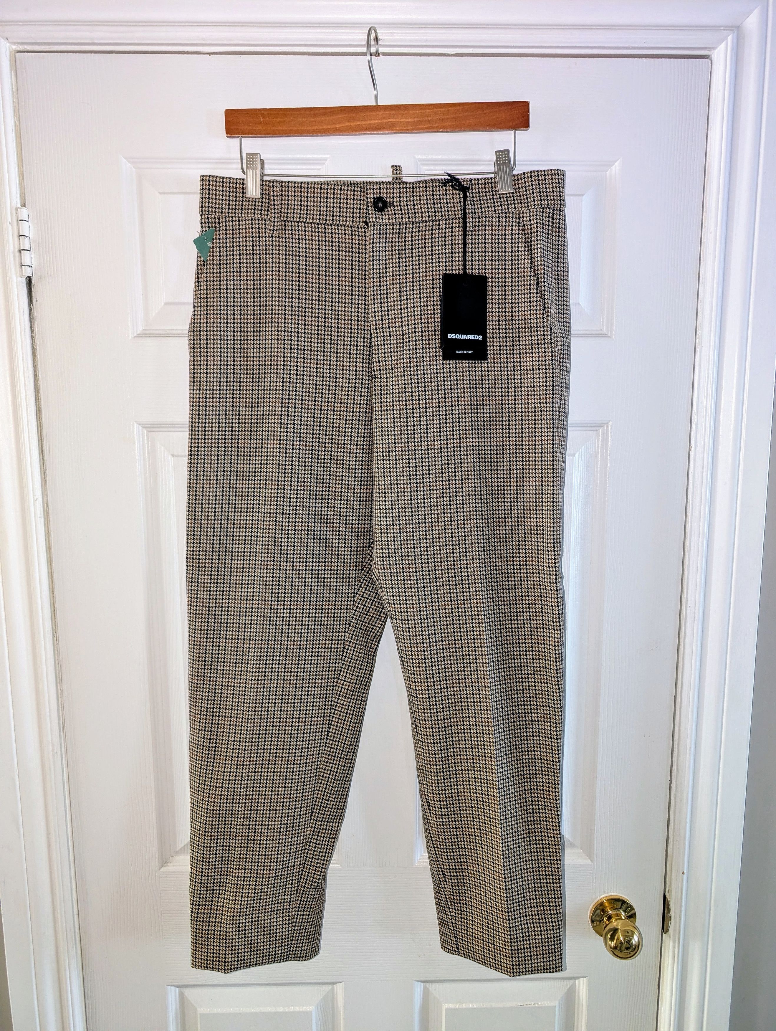 Dsquared2 DSQUARED2 HOUNDSTOOTH WOOL PANTS Size US 32 / EU 48 - 1 Thumbnail