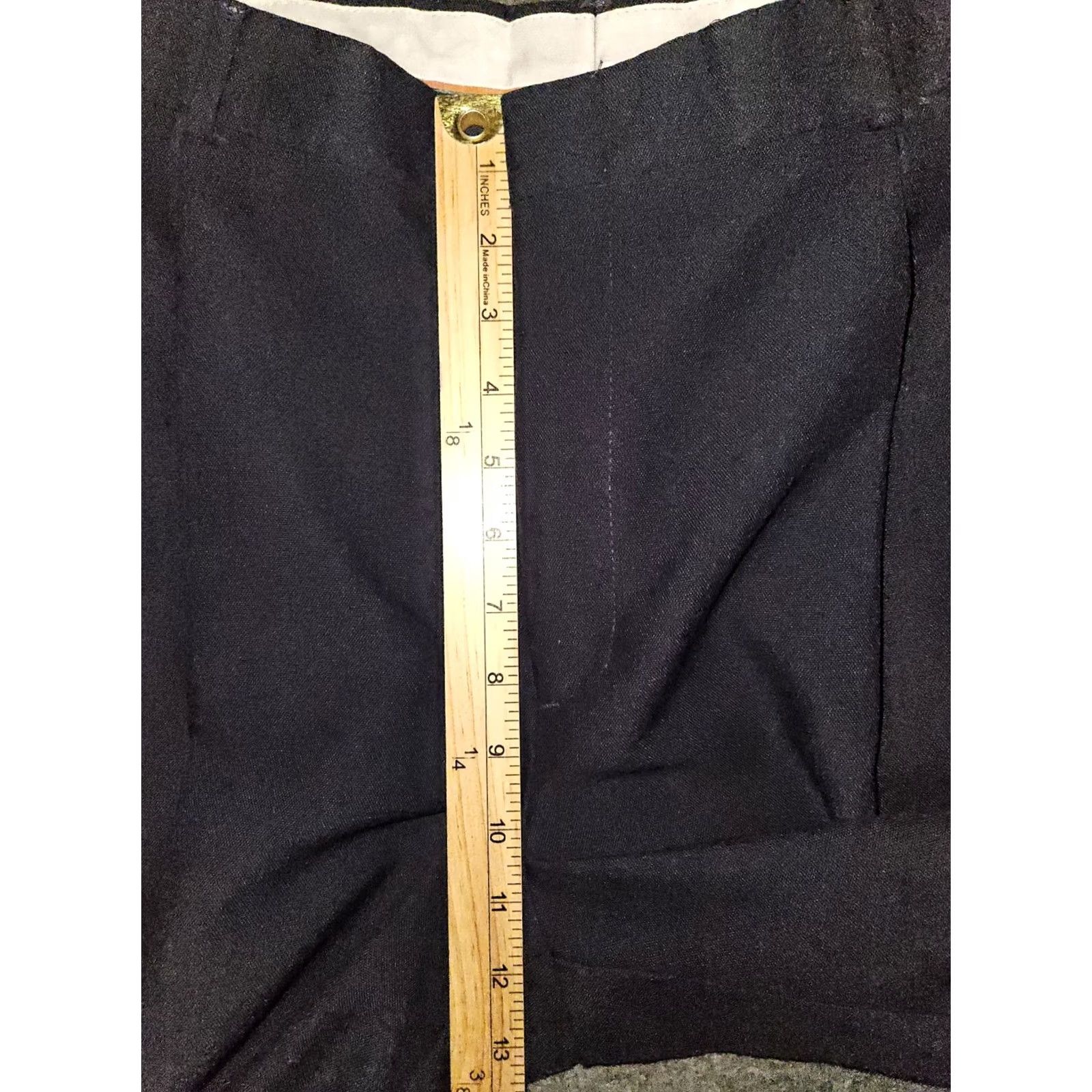 Levi's VINTAGE Levi's Travelers Pants Men 36 Navy Blue Dress Pants Wool Polyester Trevira Poly 90s Retro USA Mens Size US 36 / EU 52 - 5 Thumbnail