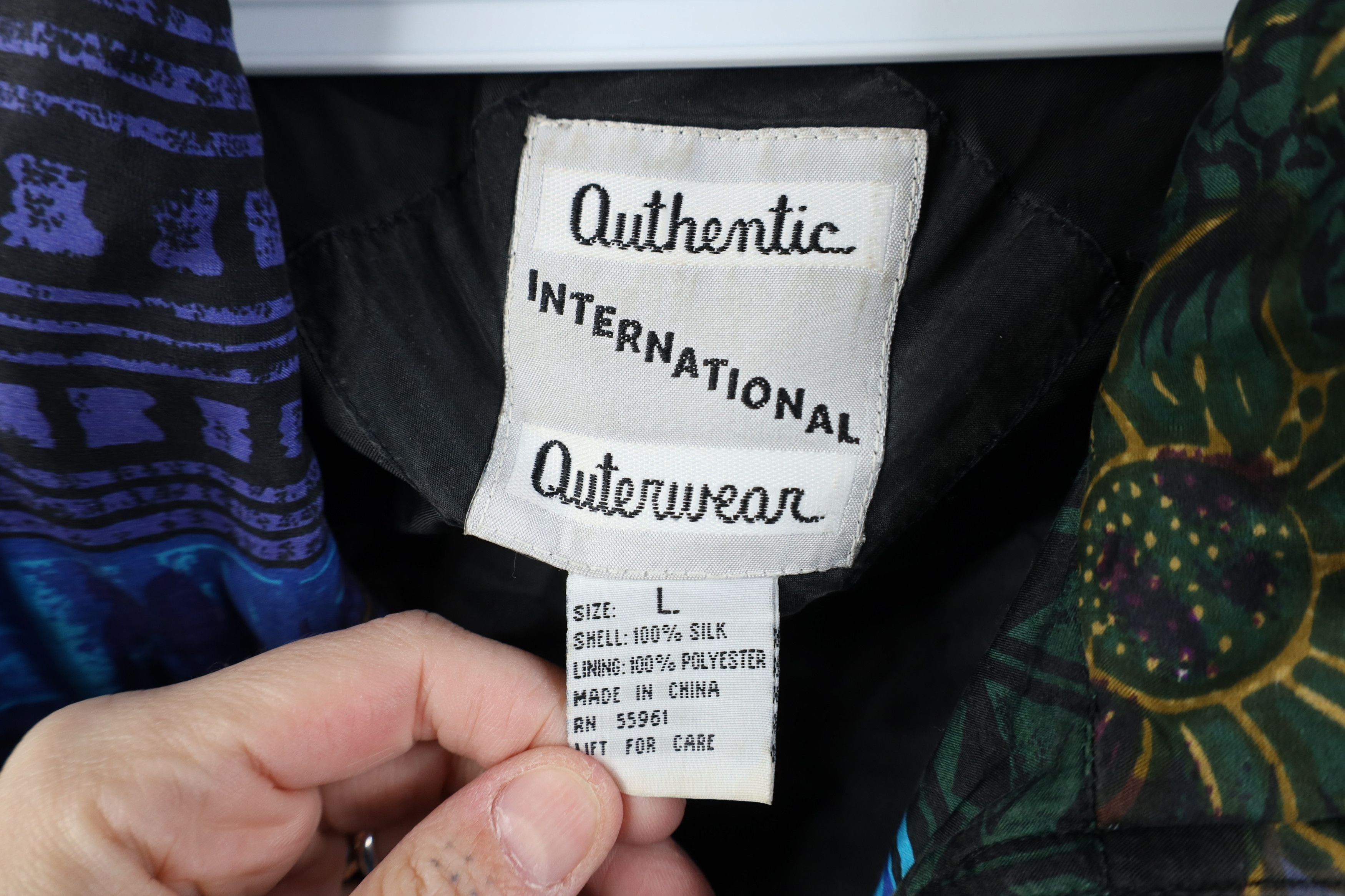 Vintage Vintage 90s Streetwear Flower Silk Full Zip Bomber Jacket Size L / US 10 / IT 46 - 7 Thumbnail