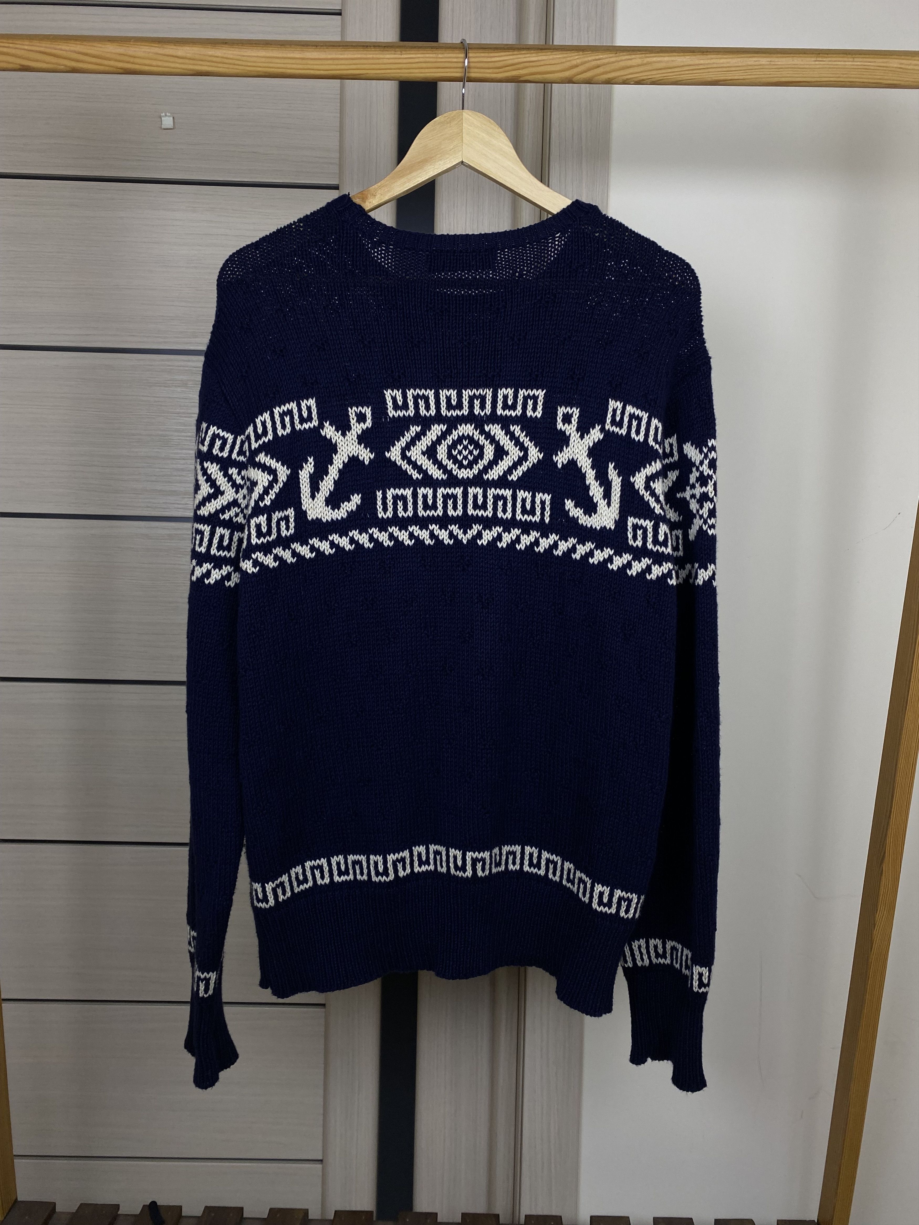 Polo Ralph Lauren Polo Ralph Lauren Anchor Shawl Knit Sweater Marine Size US L / EU 52-54 / 3 - 6 Thumbnail