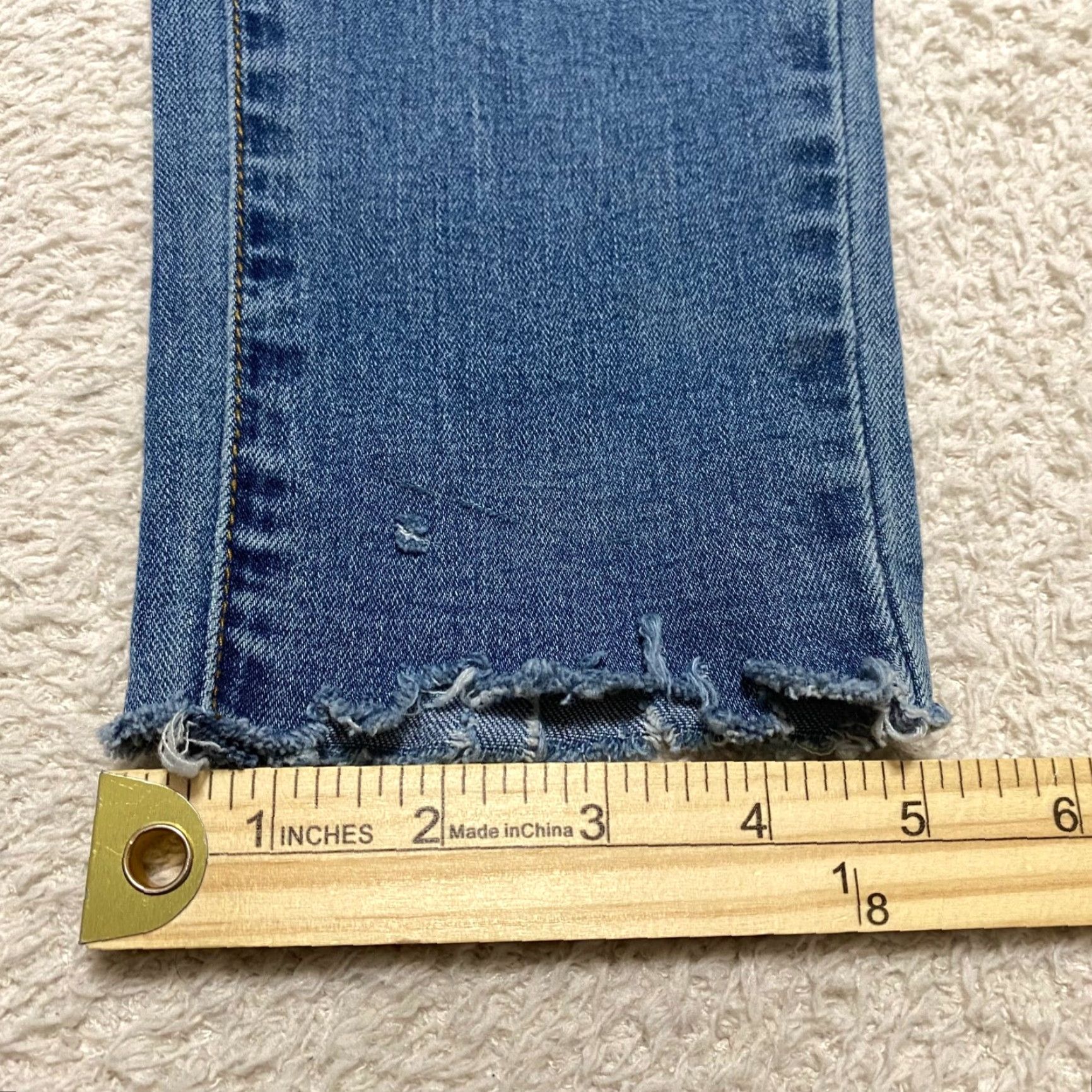 Vintage Kancan Womens Jeans 28 Blue Denim Skinny Mid Rise Distressed Jeans Women XS-28 Medium Wash Size 28" / US 6 / IT 42 - 2 Thumbnail