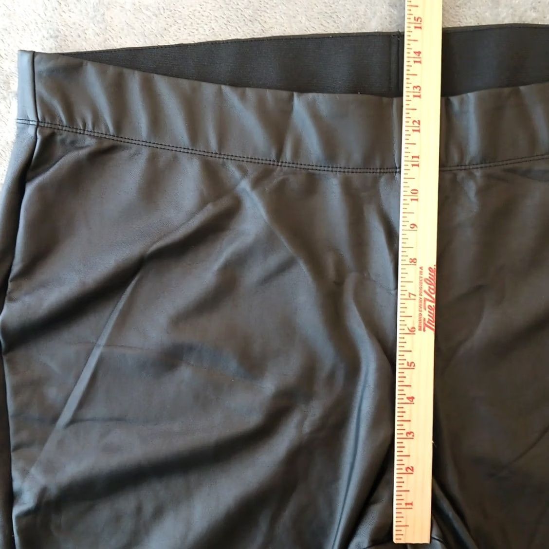 Vintage Lane Bryant Pants Womens Size 26/28 Black Faux Leather Skinny Ankle Pull On Size 26" / US 2 / IT 38 - 4 Thumbnail