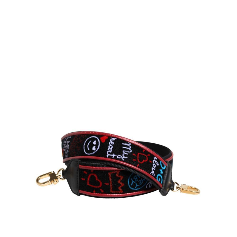Dolce & Gabbana Dolce & Gabbana Black Cotton Printed Women Bag Accessory Sho Size ONE SIZE - 1 Thumbnail