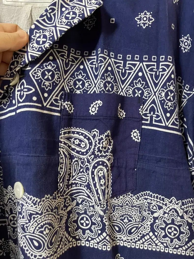 READYMADE Ready Made Smiling relief print blue vintage fabric cashme Size US L / EU 52-54 / 3 - 6 Thumbnail