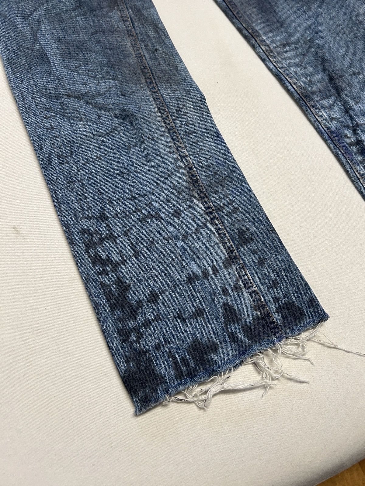 Helmut Lang SS2018 Distressed Marble Wash Denim Size US 29 - 8 Thumbnail