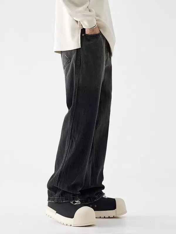 VIBE Vintage Street Washed Faded Loose Casual Black Jeans Size US 36 / EU 52 - 4 Thumbnail