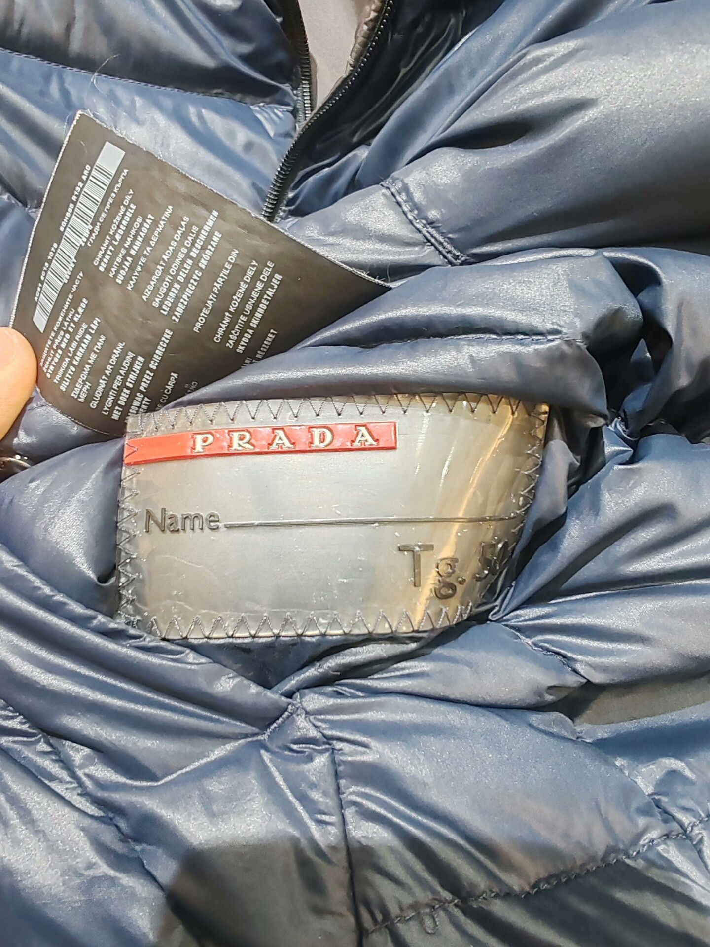Prada prada men's lightweight down jacket in blue Size US L / EU 52-54 / 3 - 4 Thumbnail