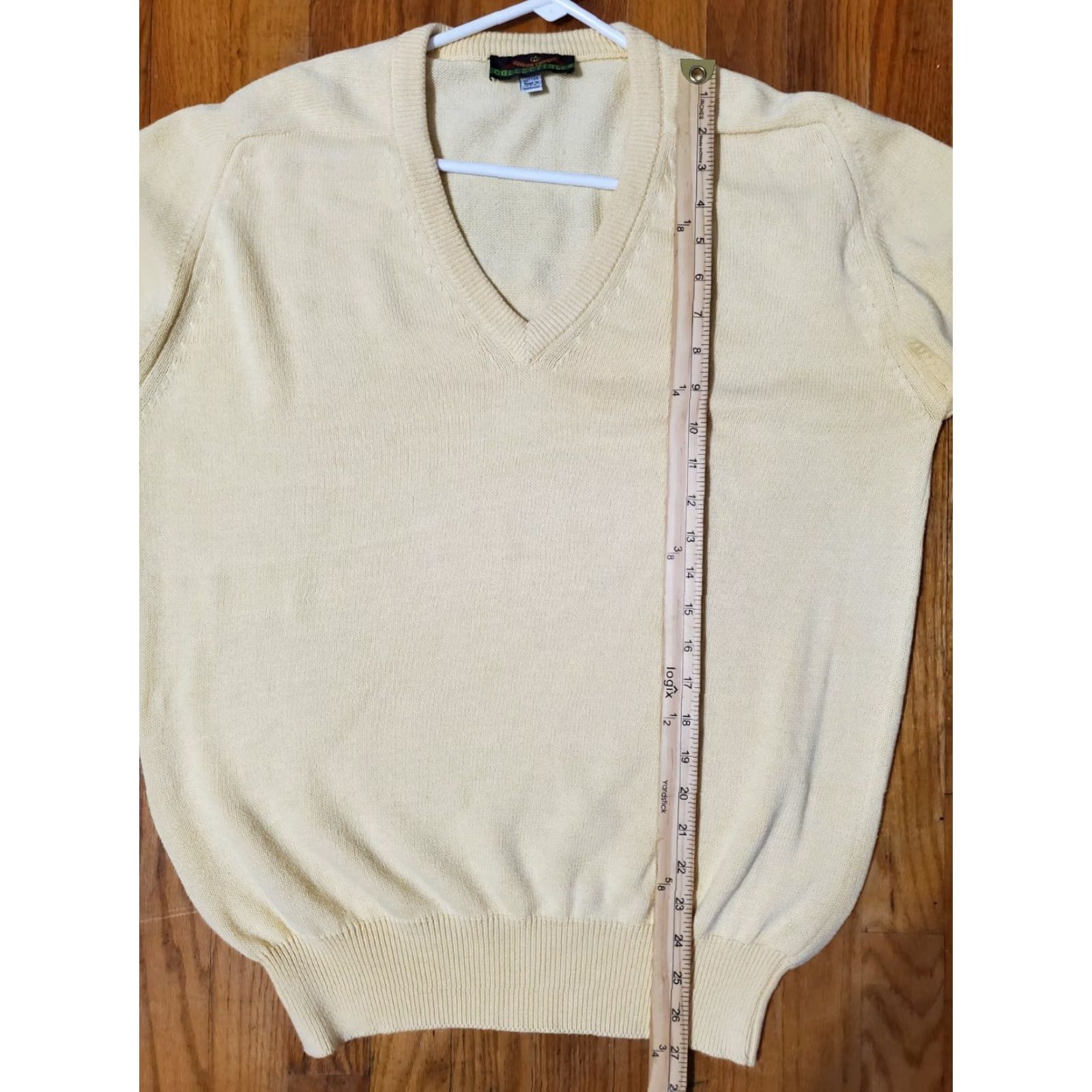 Vintage Gordon Thomas Collectibles Sweater V Neck Yellow Size M USA Egyptian Cotton Cable-Knit Pullover Mens Regular Size US M / EU 48-50 / 2 - 7 Thumbnail