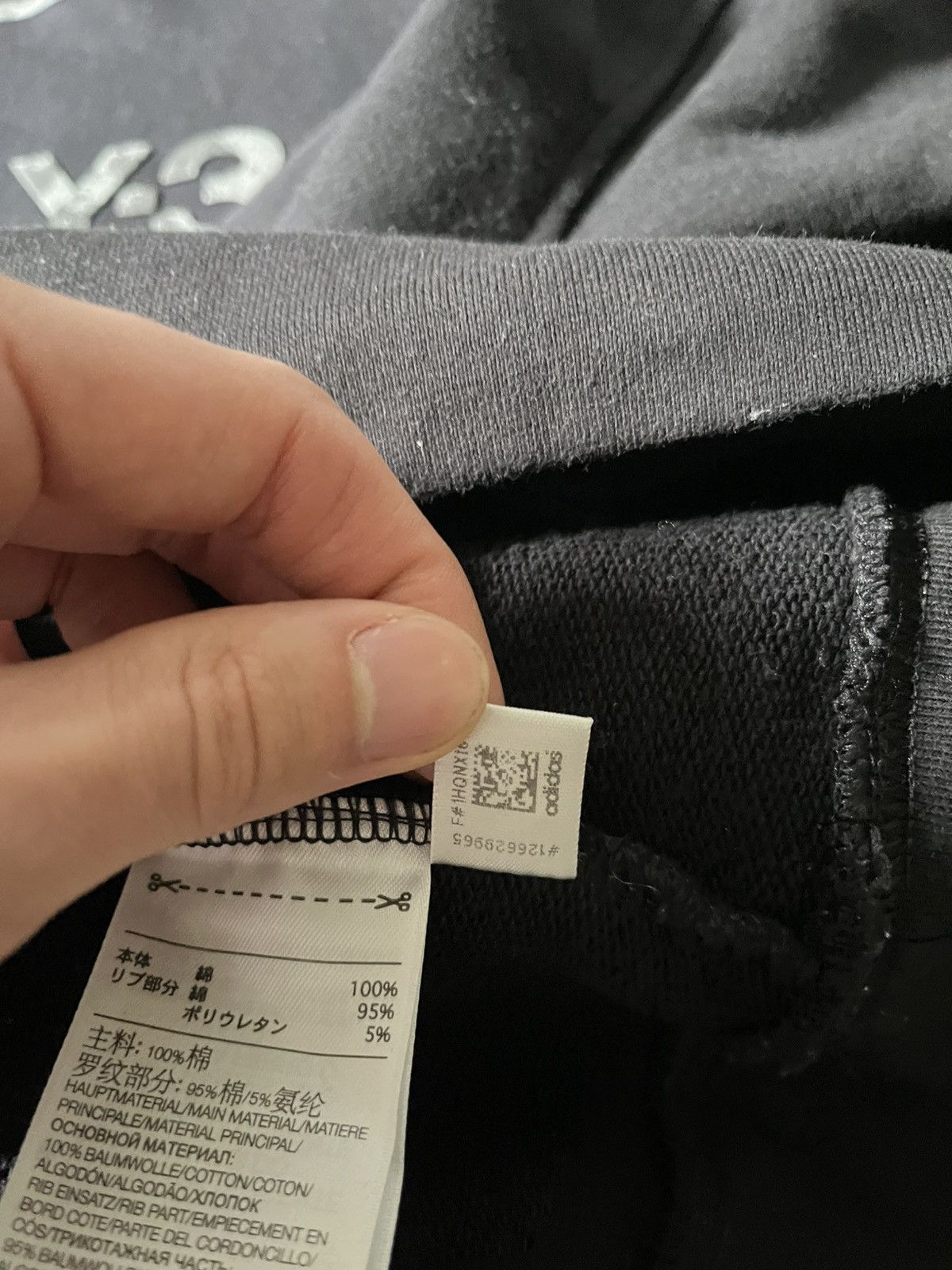 Adidas Y-3 Yohji Yamamoto Adidas black sweatshirt big logo Size US M / EU 48-50 / 2 - 7 Thumbnail