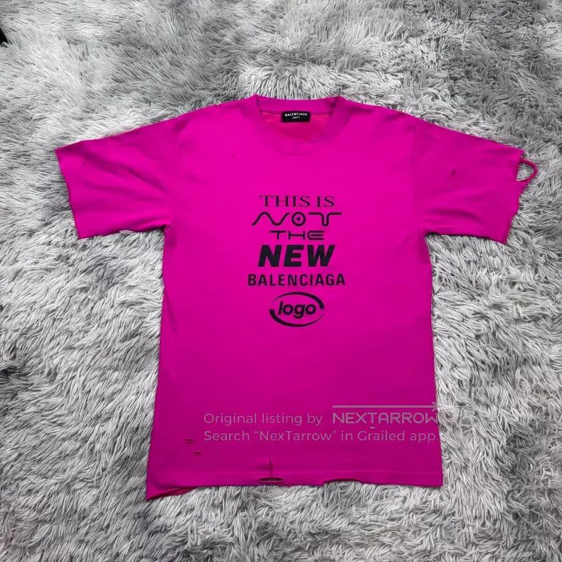 Balenciaga Slogan Destruction Short Sleeve