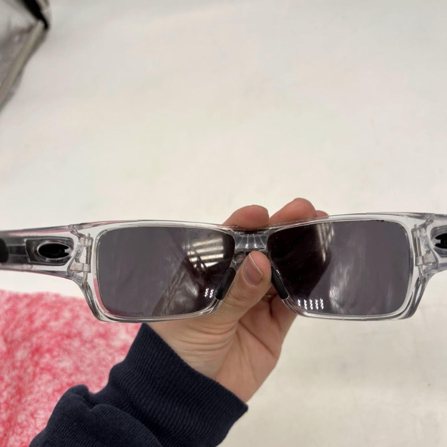 Oakley Oakley Sunglasses Turbine Rotor Clear Polarized Wrap Men Sunglasses Black Lens 132mm Temple Size ONE SIZE - 5 Thumbnail