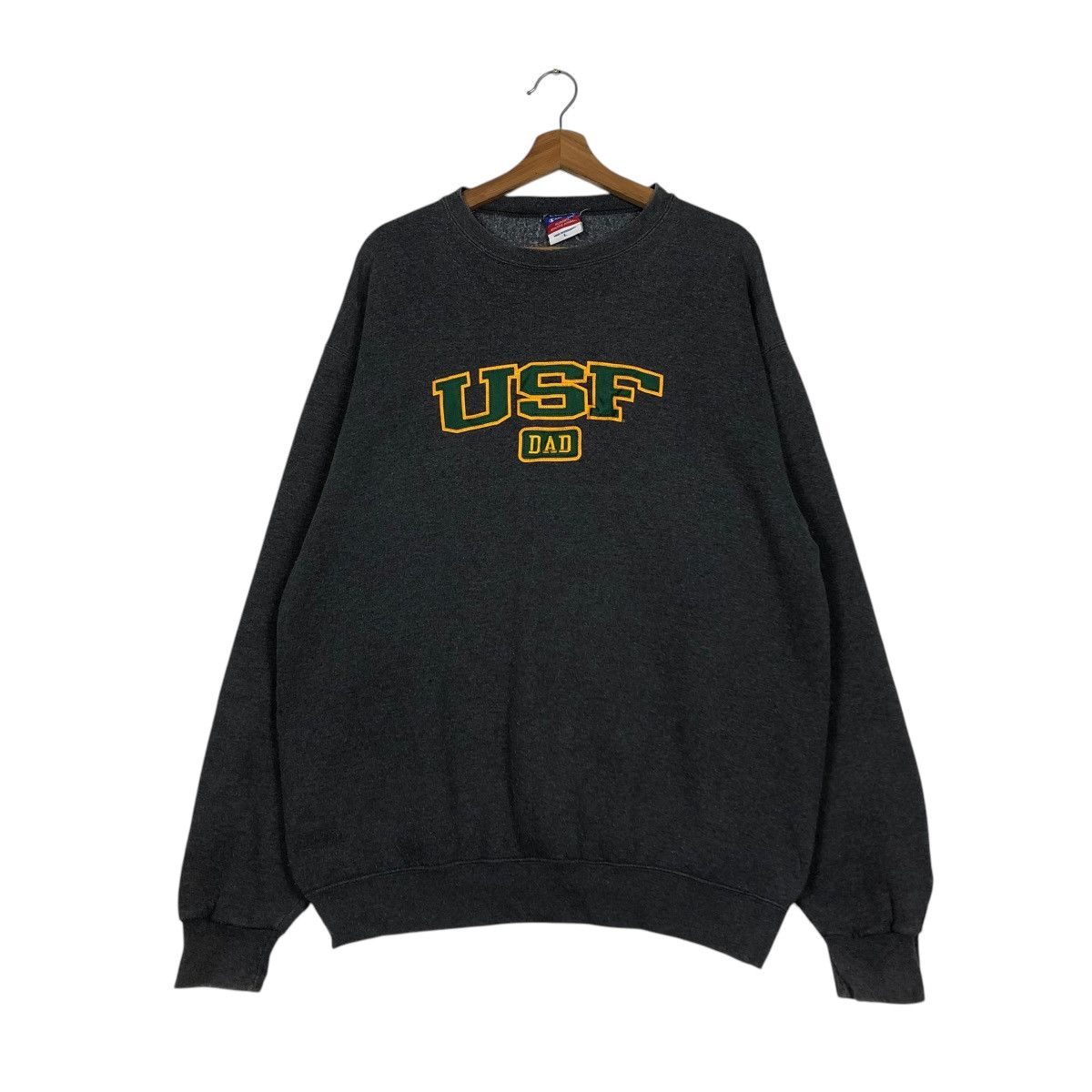 Champion 🔥VINTAGE SWEATSHIRT CHAMPION USA DAD BIG LOGO SPELL OUT Size US L / EU 52-54 / 3 - 3 Thumbnail