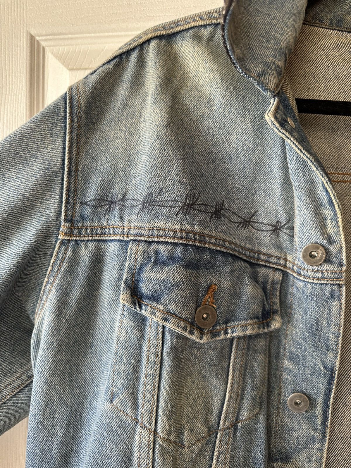 Supra BADWOOD x Supra Custom Art Jean Jacket Size L / US 10 / IT 46 - 5 Thumbnail