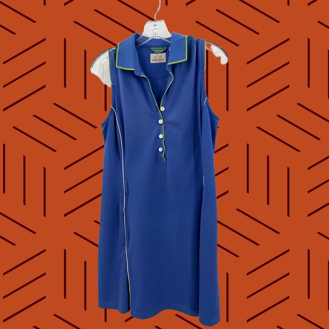 Vintage EP Pro Sleeveless Dress Medium Blue Knee Length Pre-Owned Size M / US 6-8 / IT 42-44 - 1 Thumbnail