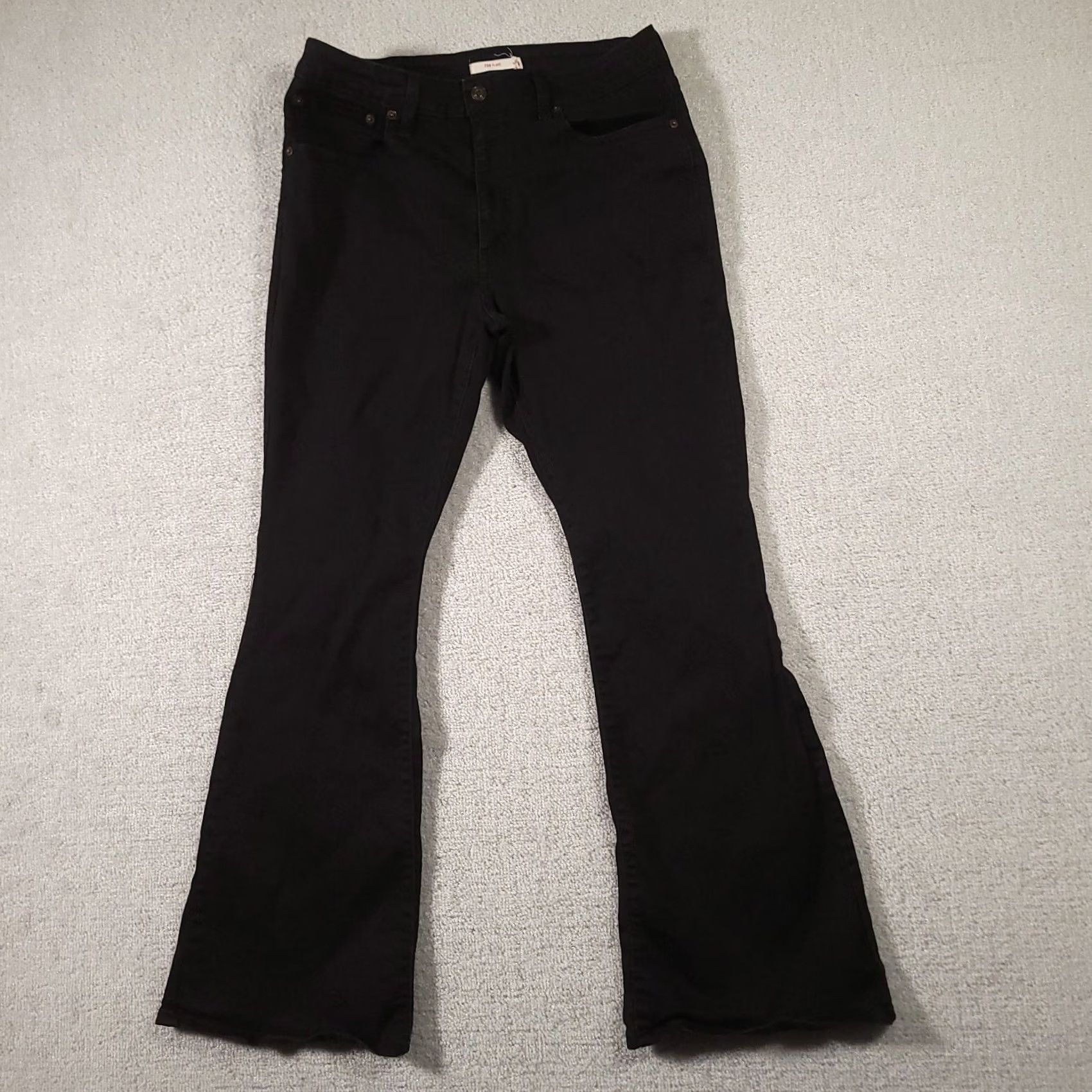 Levi's Levi's Jeans Womens 33 Black Denim Flare Y2K Size 24" / US 00 / IT 34 - 2 Thumbnail