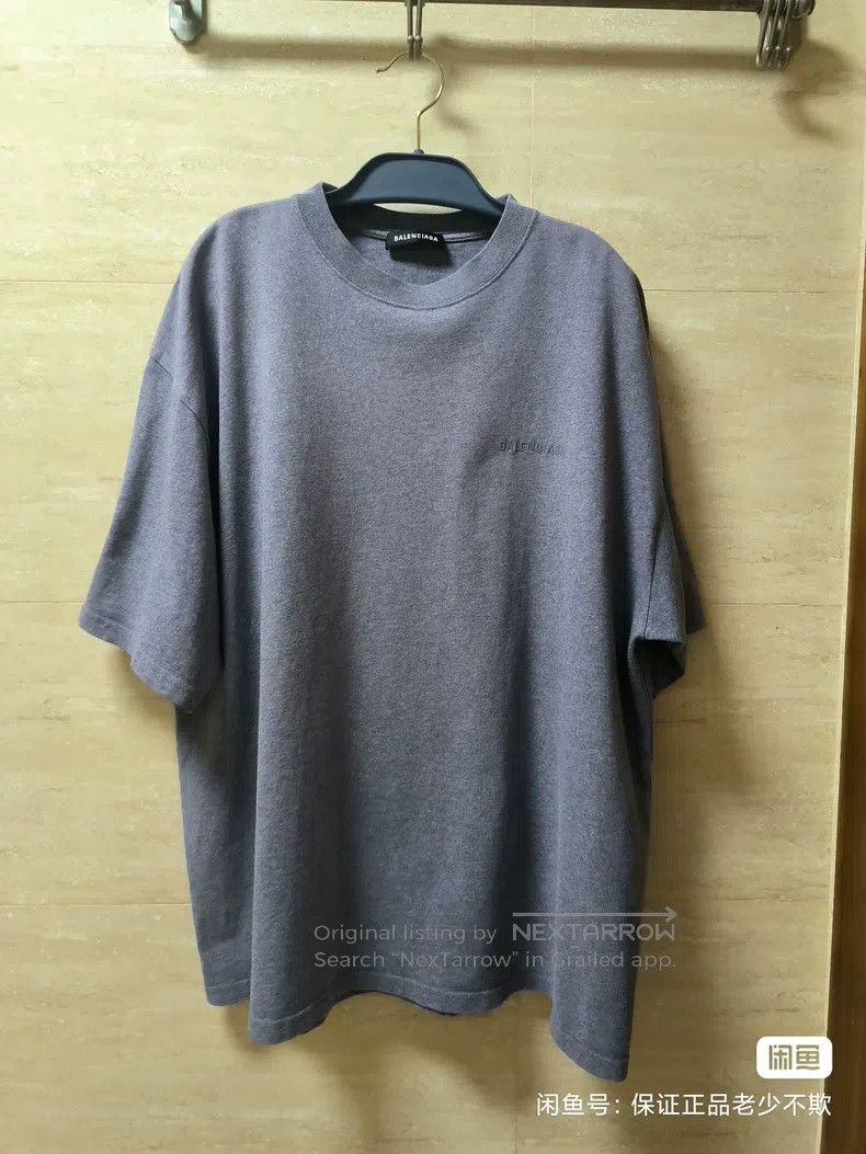 Balenciaga Balenciaga Front LOGO Embroidered Back Hexagram Print Grey Size US XXS / EU 40 - 1 Thumbnail