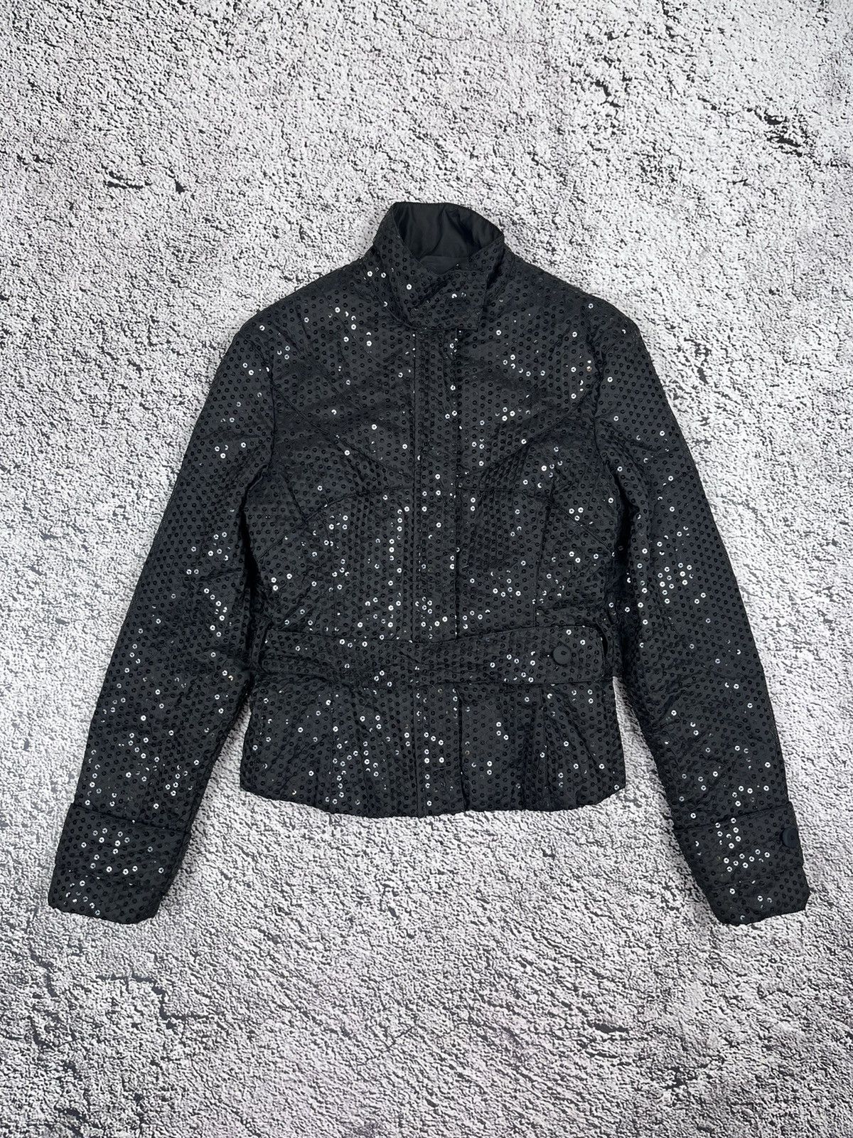 Japanese Brand Luxury Sequin Quilted Jacket Vintage Glamour DG Style Size S / US 4 / IT 40 - 1 Thumbnail