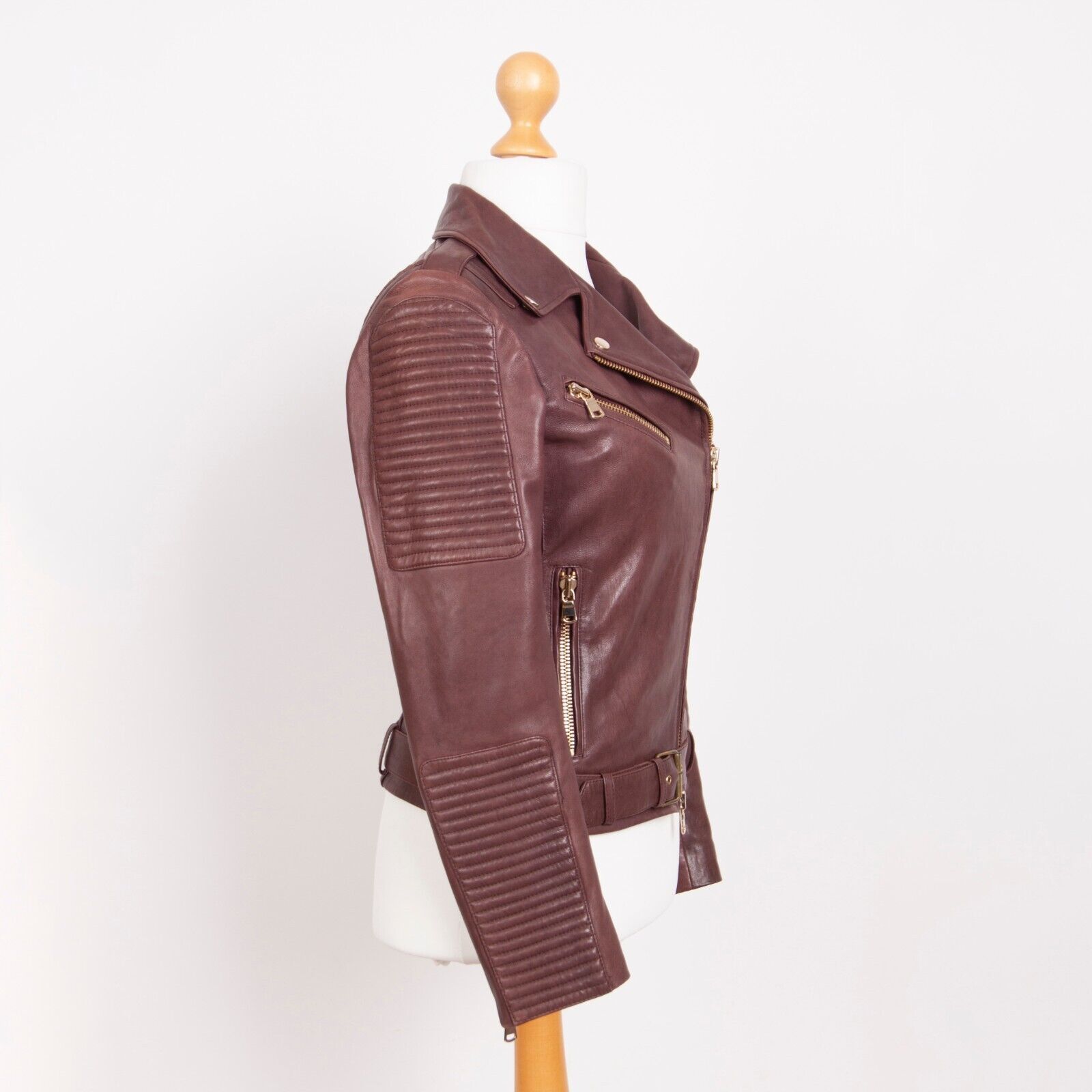 TWINSET Twinset SIMONA BARBIERI Real Leather Biker Jacket Size S / US 4 / IT 40 - 2 Thumbnail